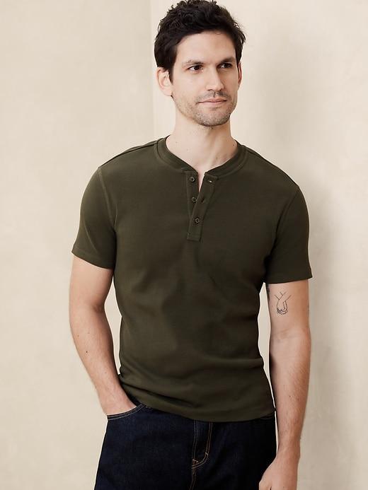 Mini Ribbed Henley Product Image