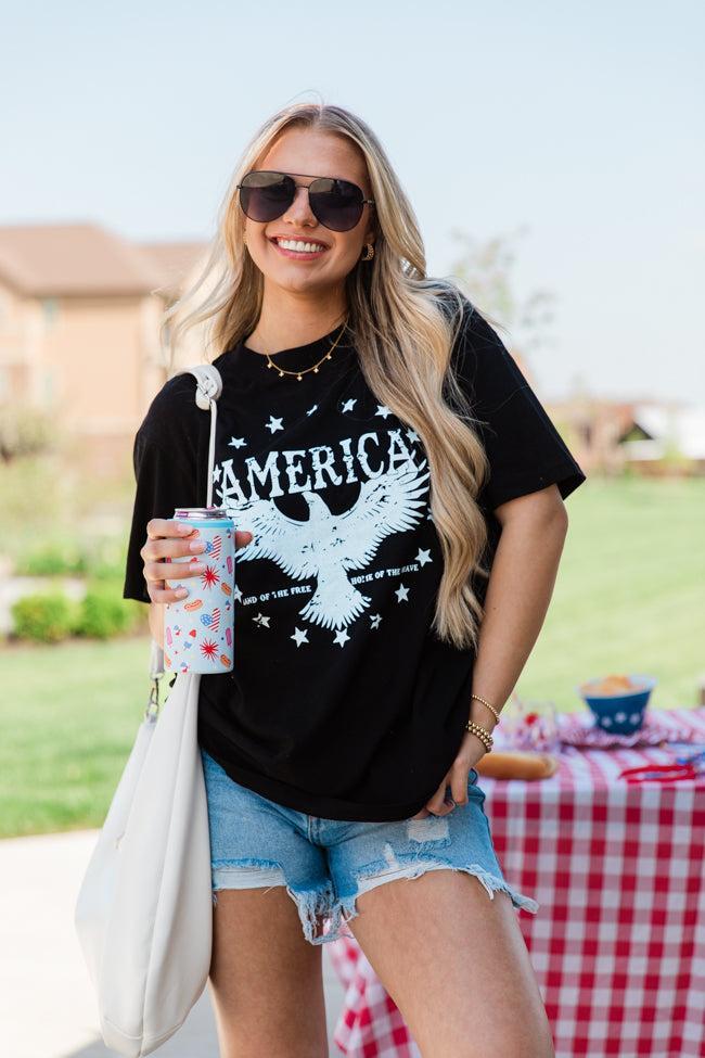 American Eagle Black Graphic Tee Product Image