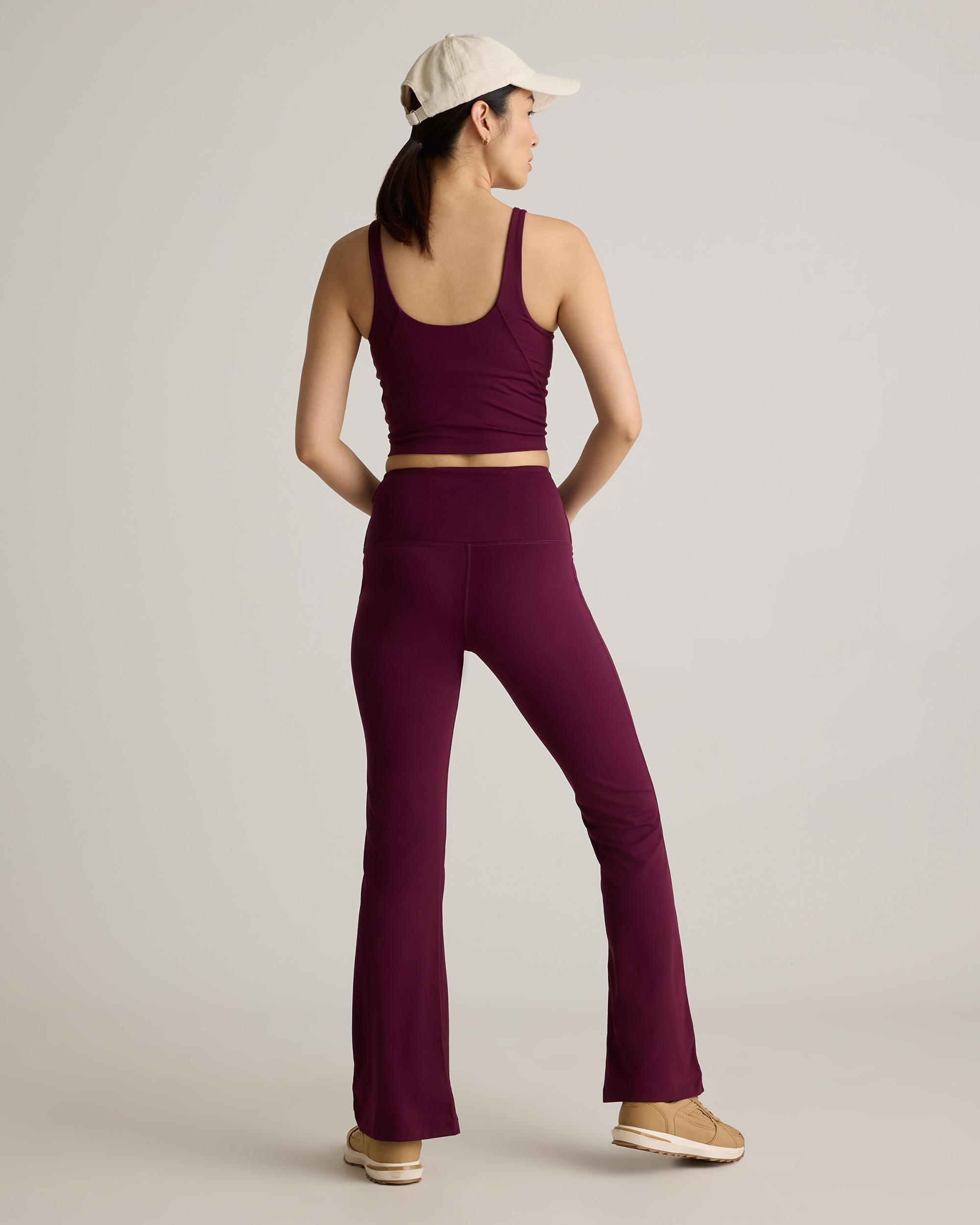 Quince | Women's Ultra-Form High-Rise Crossover Flared Pants Nylon/Spandex Product Image