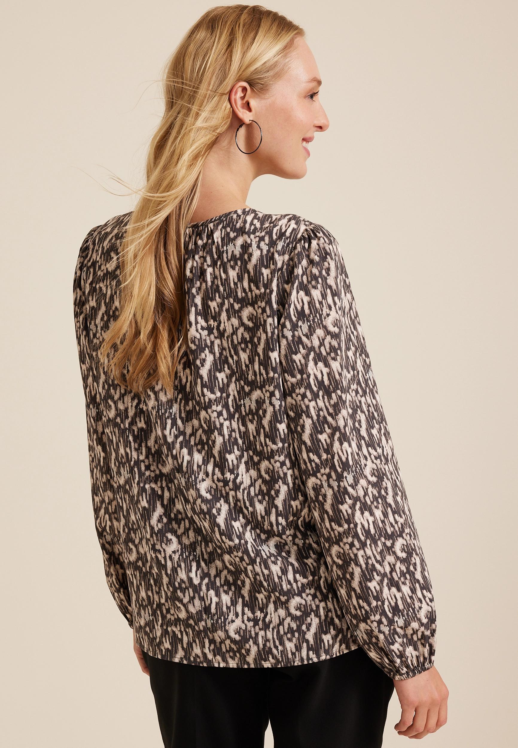 Maurices Womens Large Size Leighton Long Sleeve Blouse Product Image