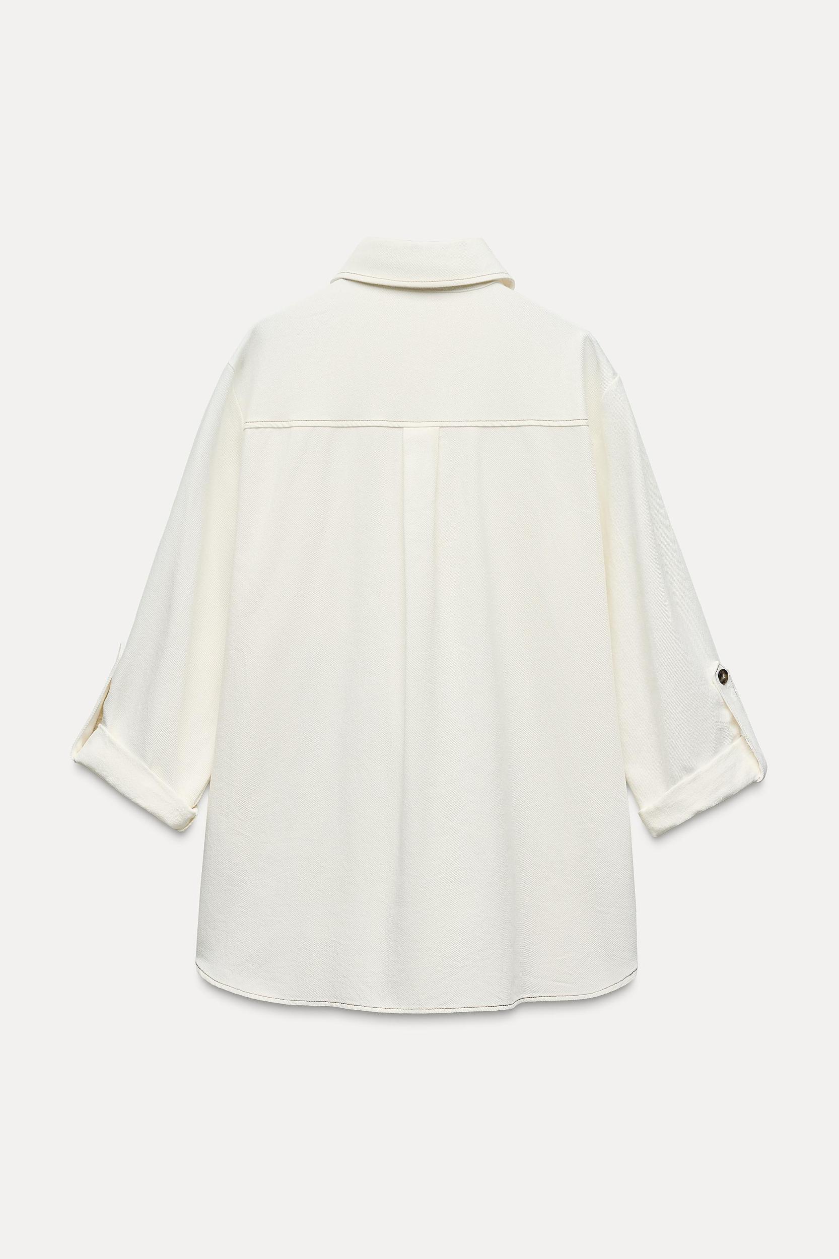 OVERSHIRT WITH CONTRASTING TOPSTITCHING Product Image