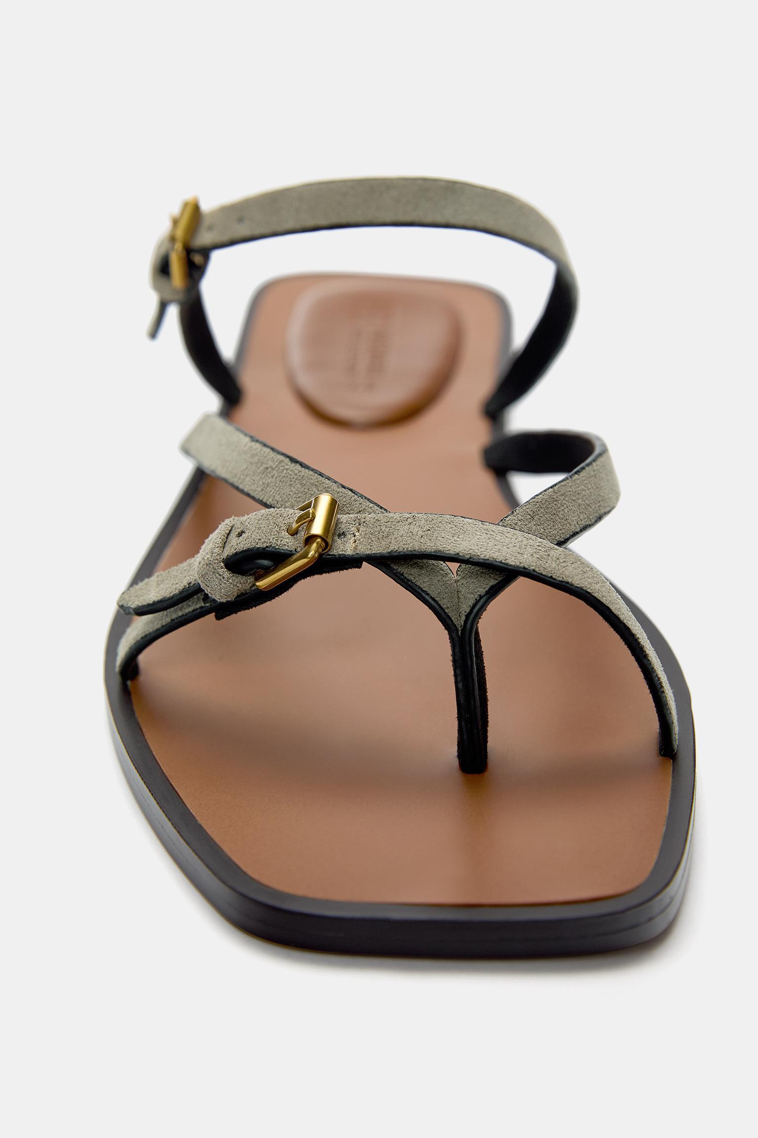 Flat sandals with straps Product Image