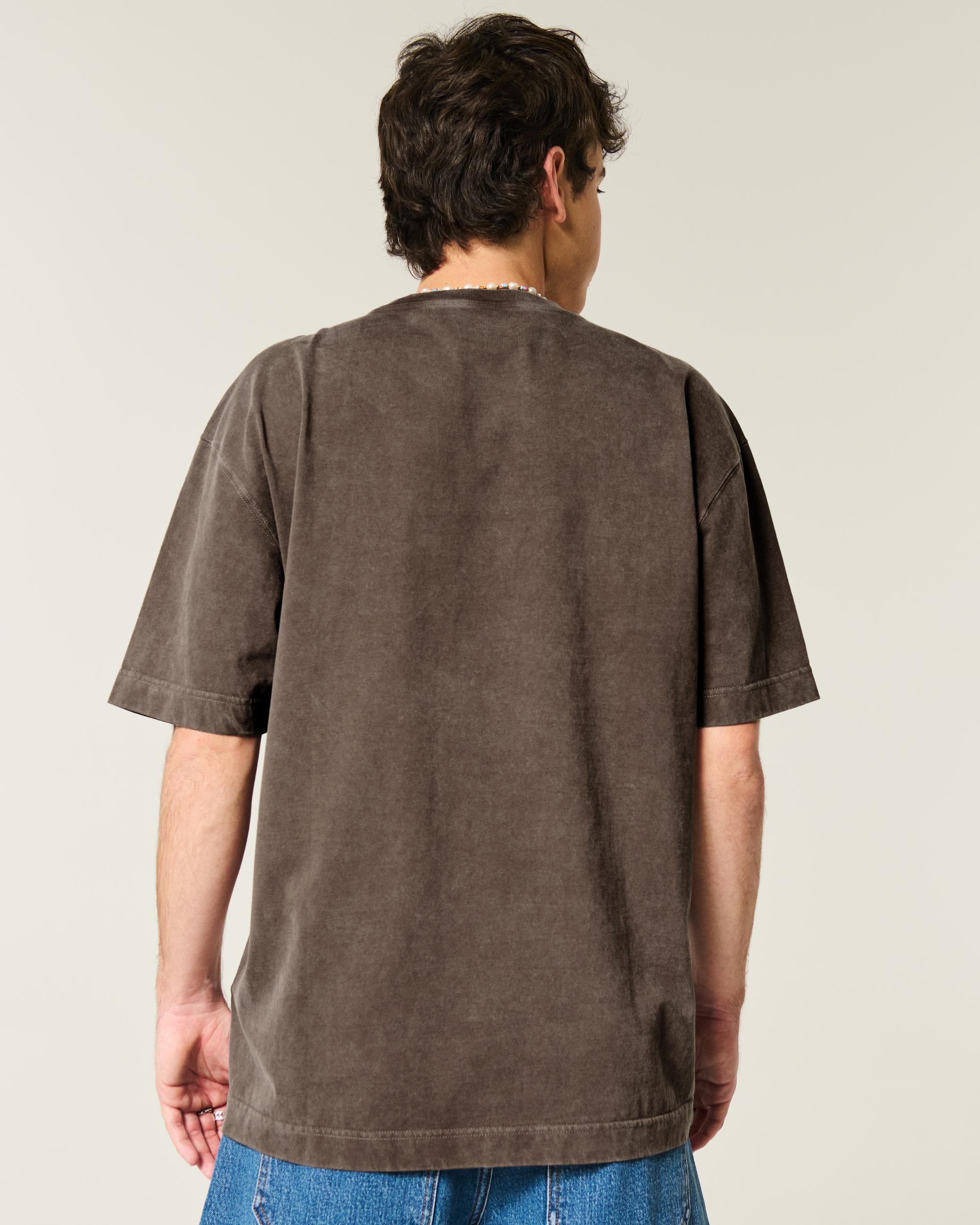 Boxy Heavyweight Washed Crew T-Shirt Product Image