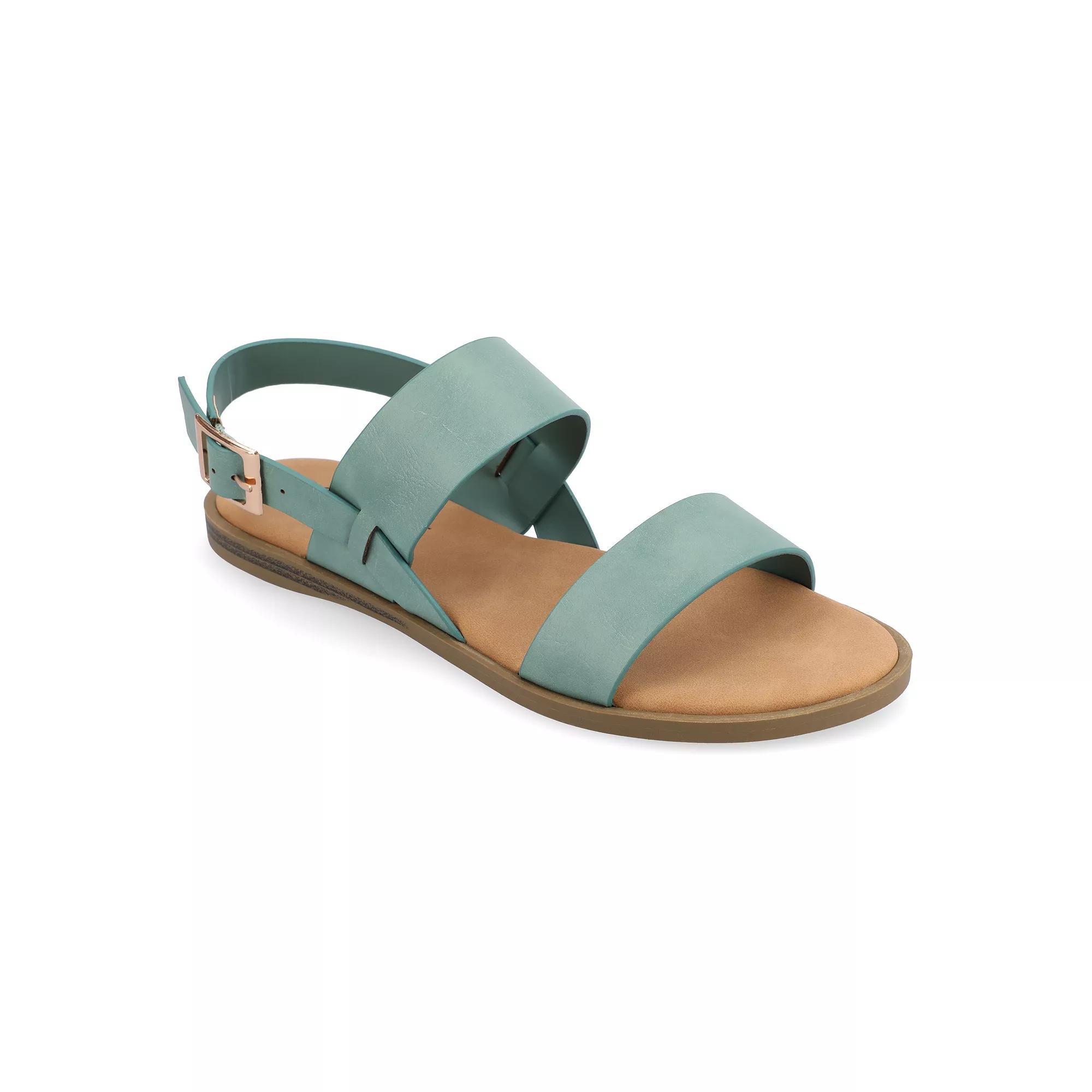 Journee Womens Lavine Sandals Blue Product Image