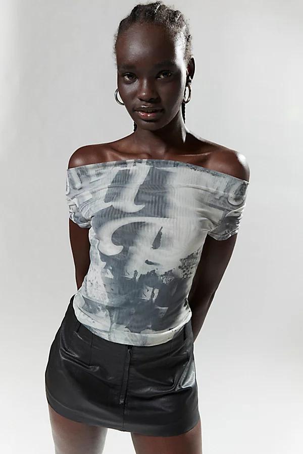 Silence + Noise Lara Mesh Off-The-Shoulder Top Womens at Urban Outfitters Product Image