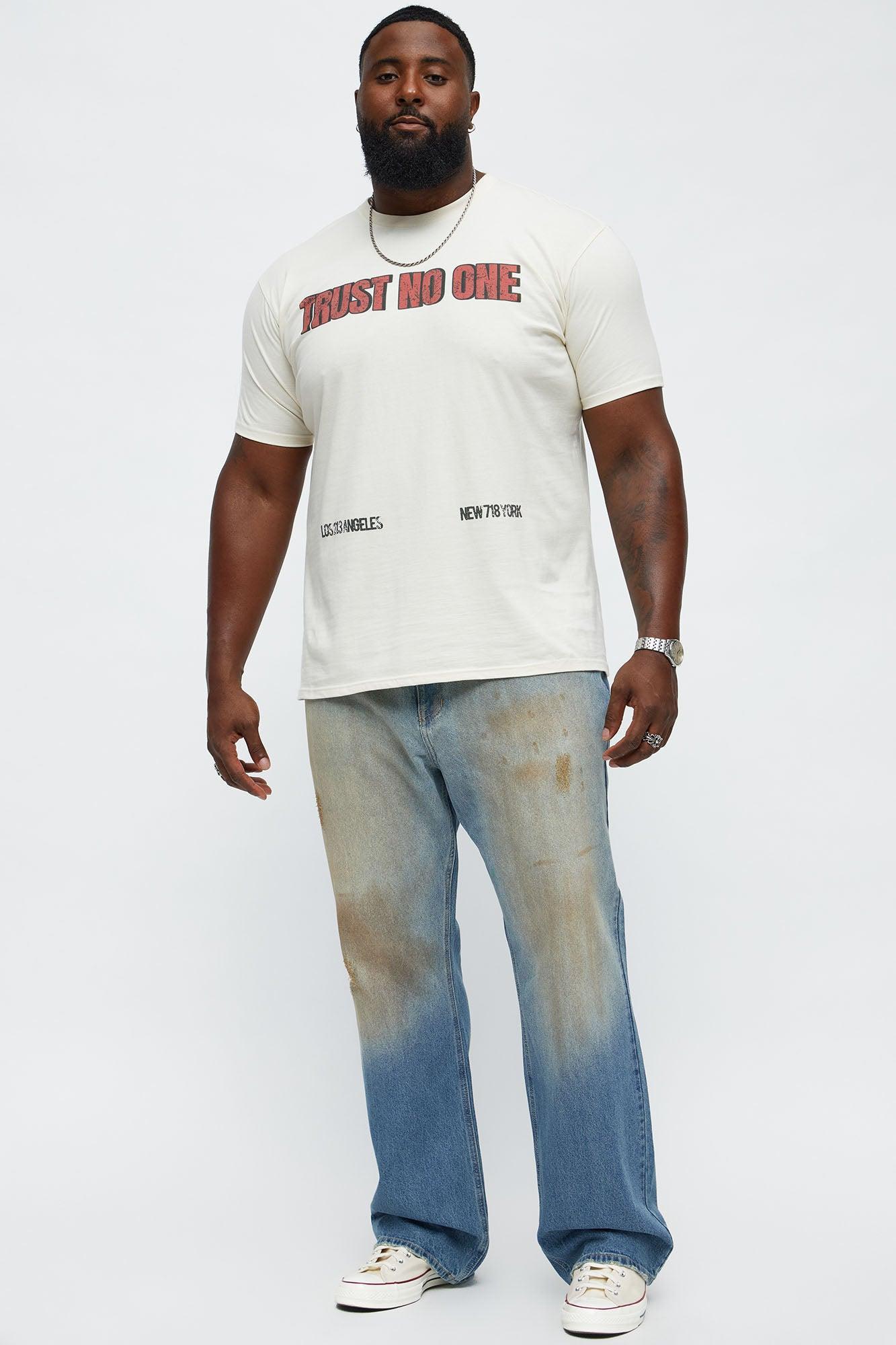 Trust No One From West To East Short Sleeve Tee - Off White Male Product Image