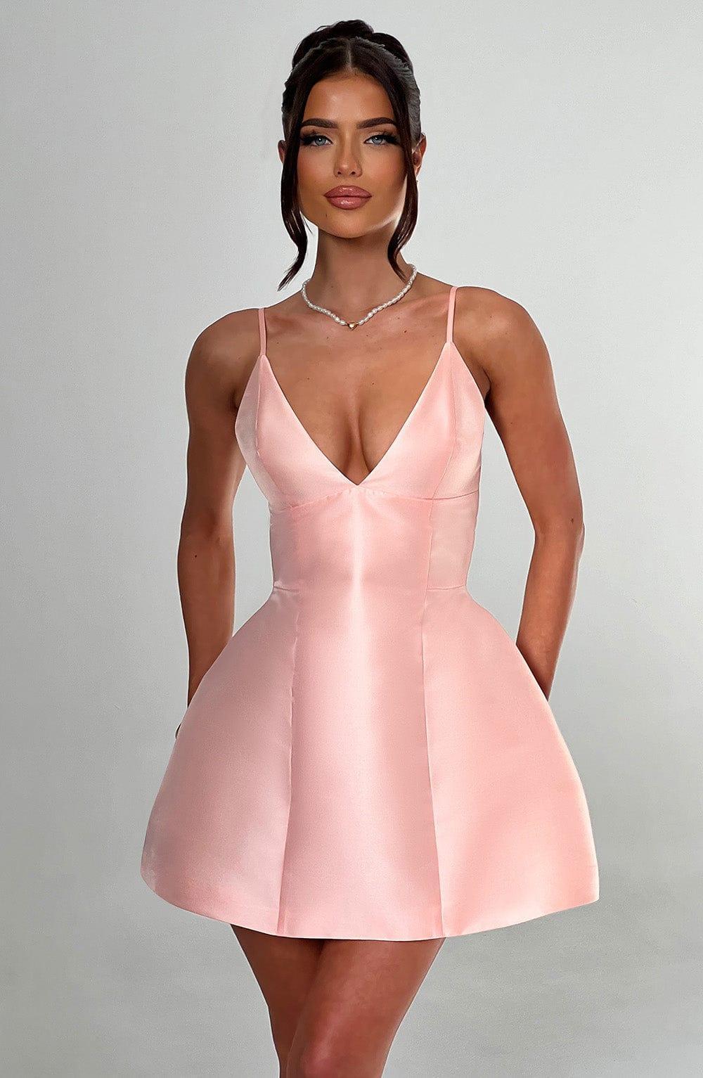 Nicole Mini Dress - Peach Product Image
