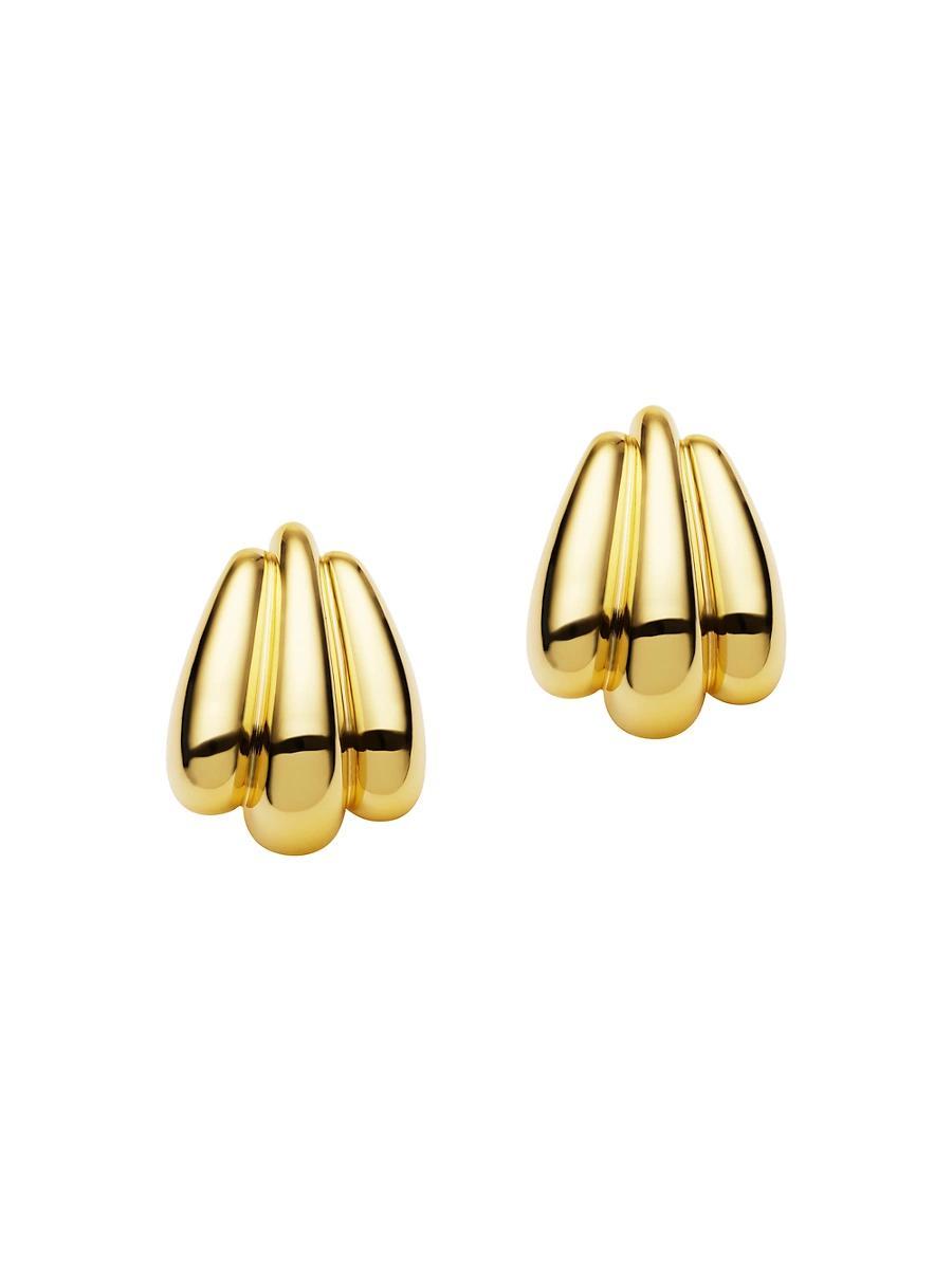 Womens Zagora Quinnie Fluted 24K-Gold-Plated Drop Earrings Product Image