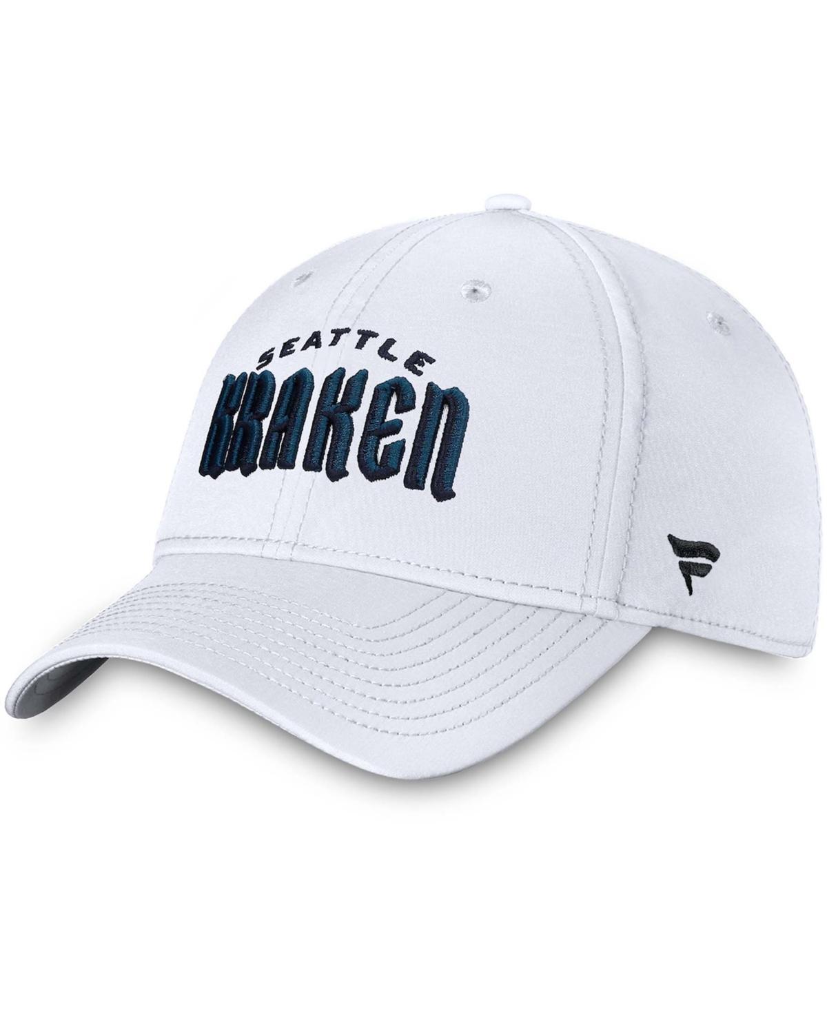 Men's Fanatics Branded White Seattle Kraken Wordmark Flex Hat, Size: Medium/Large, Krk White Product Image