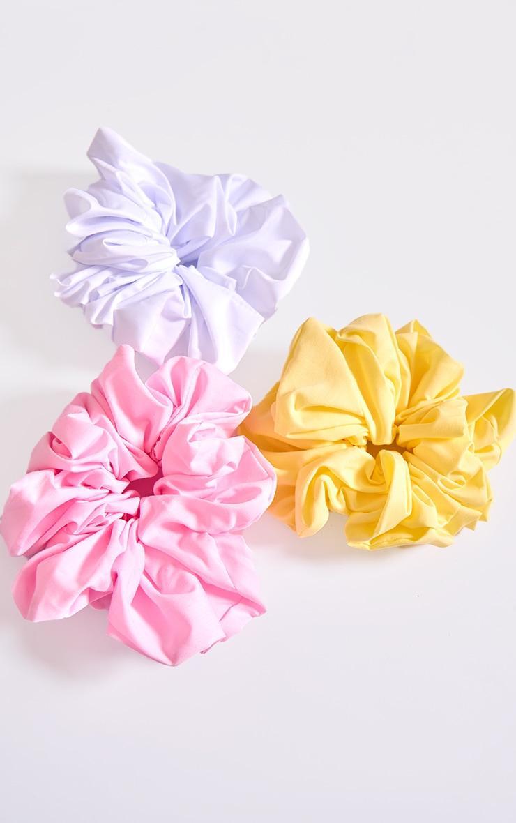 Pink 3 Pack Jersey Scrunchie Product Image