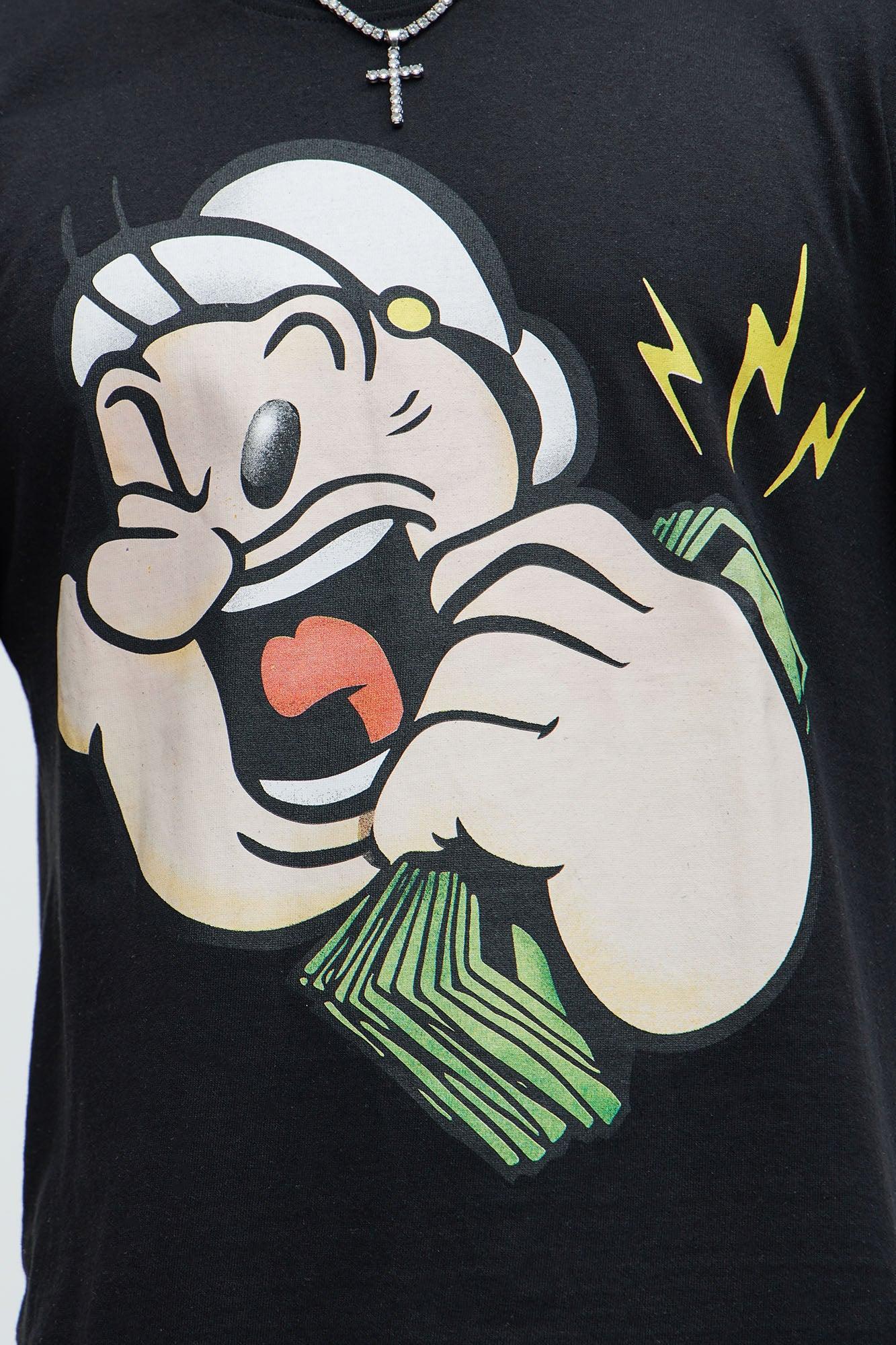 Popeye Money Talk Short Sleeve Tee - Black Product Image