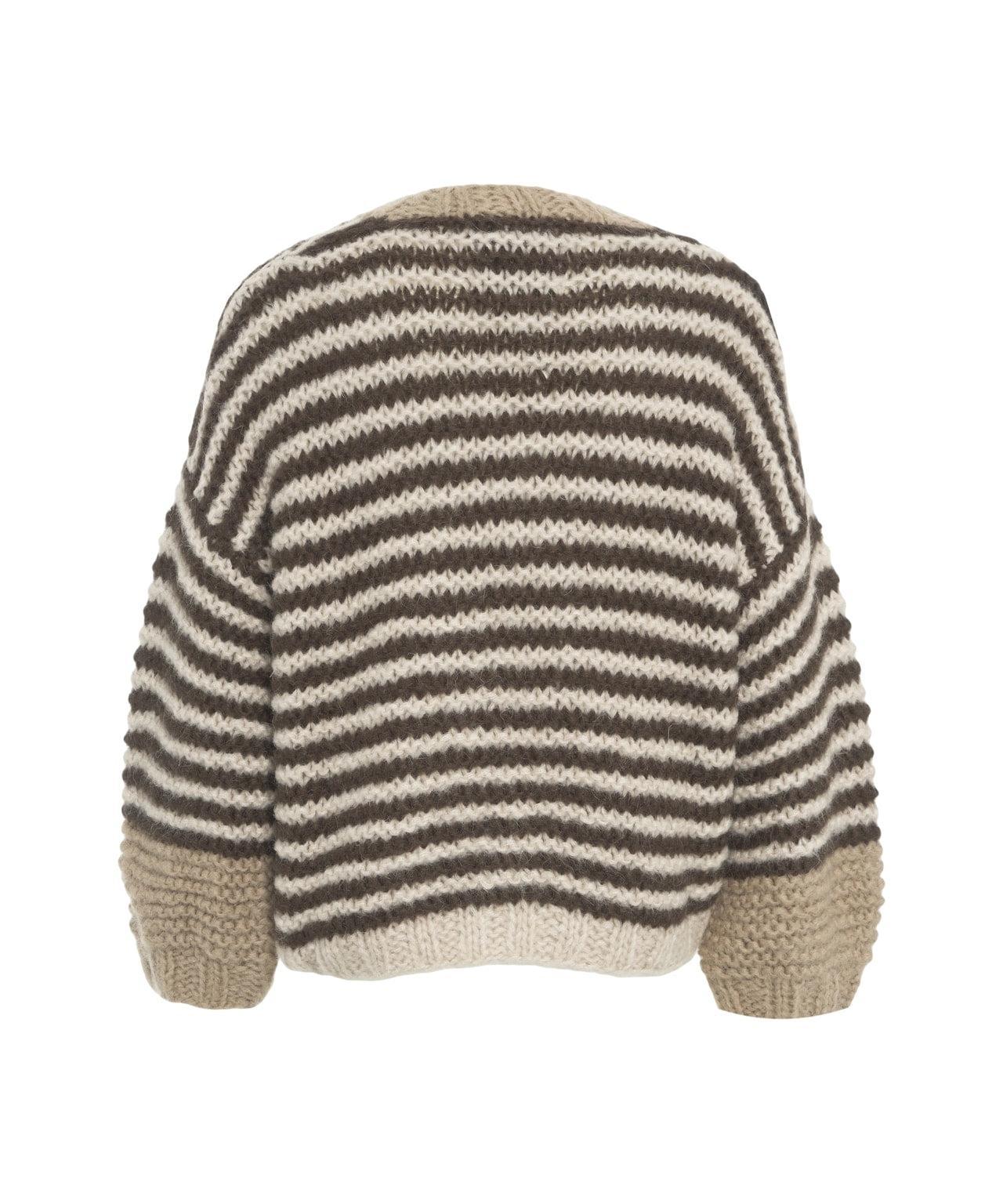Striped mohair cardigan 'Luisa' Product Image