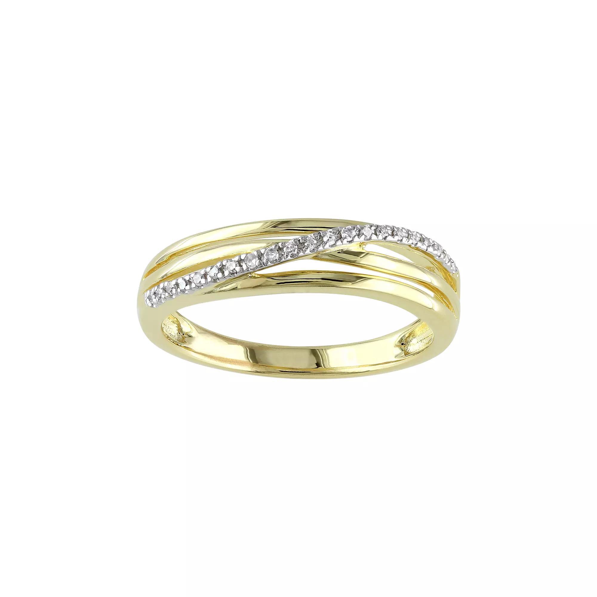 Stella Grace Gold Tone Sterling Silver Diamond Accent Twist Ring, Womens Product Image