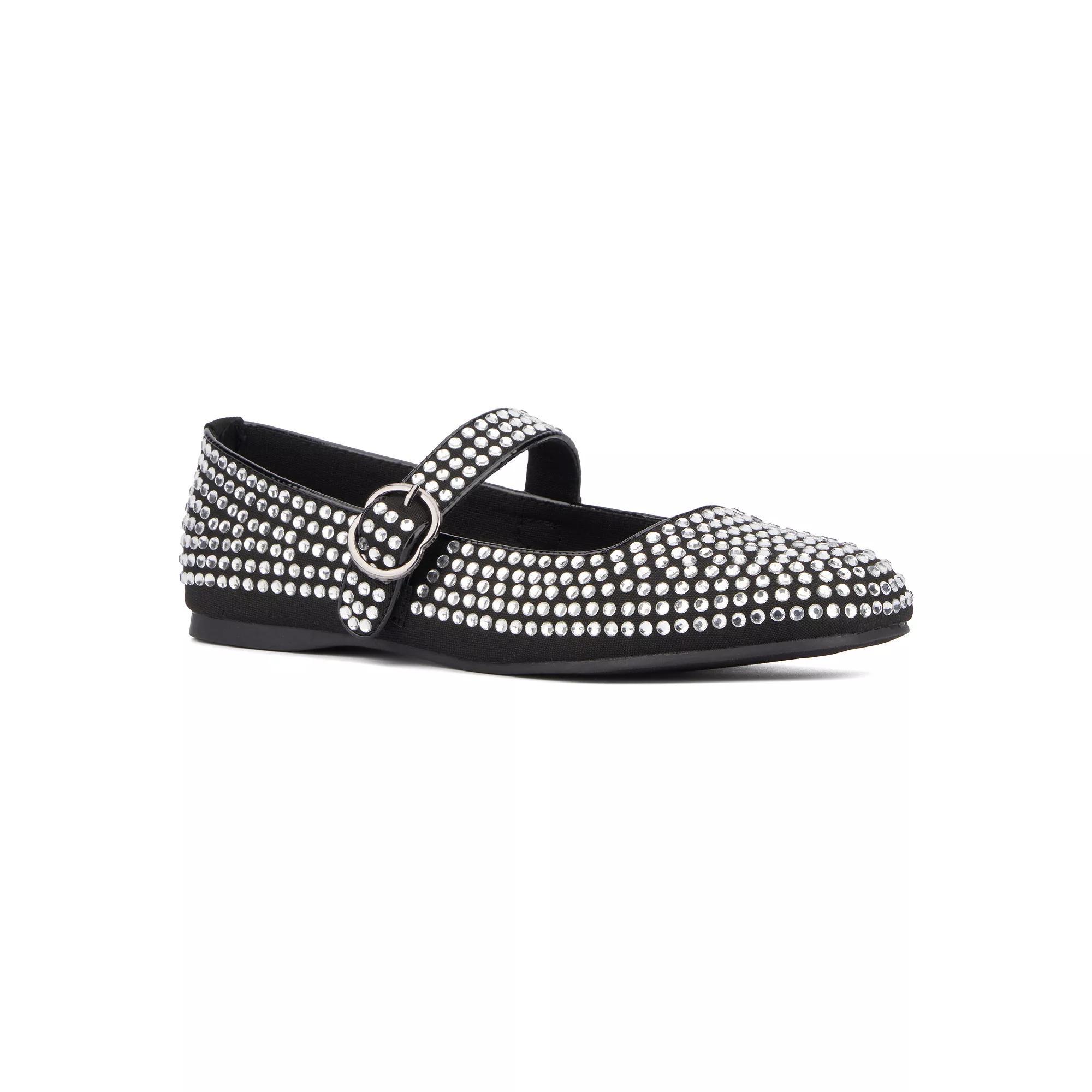 Olivia Miller Dawn Womens Embellished Maryjane Flats Product Image