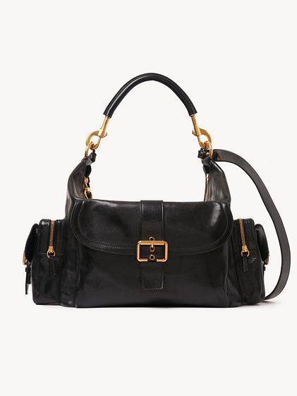 Large Camera bag in shiny leather Product Image