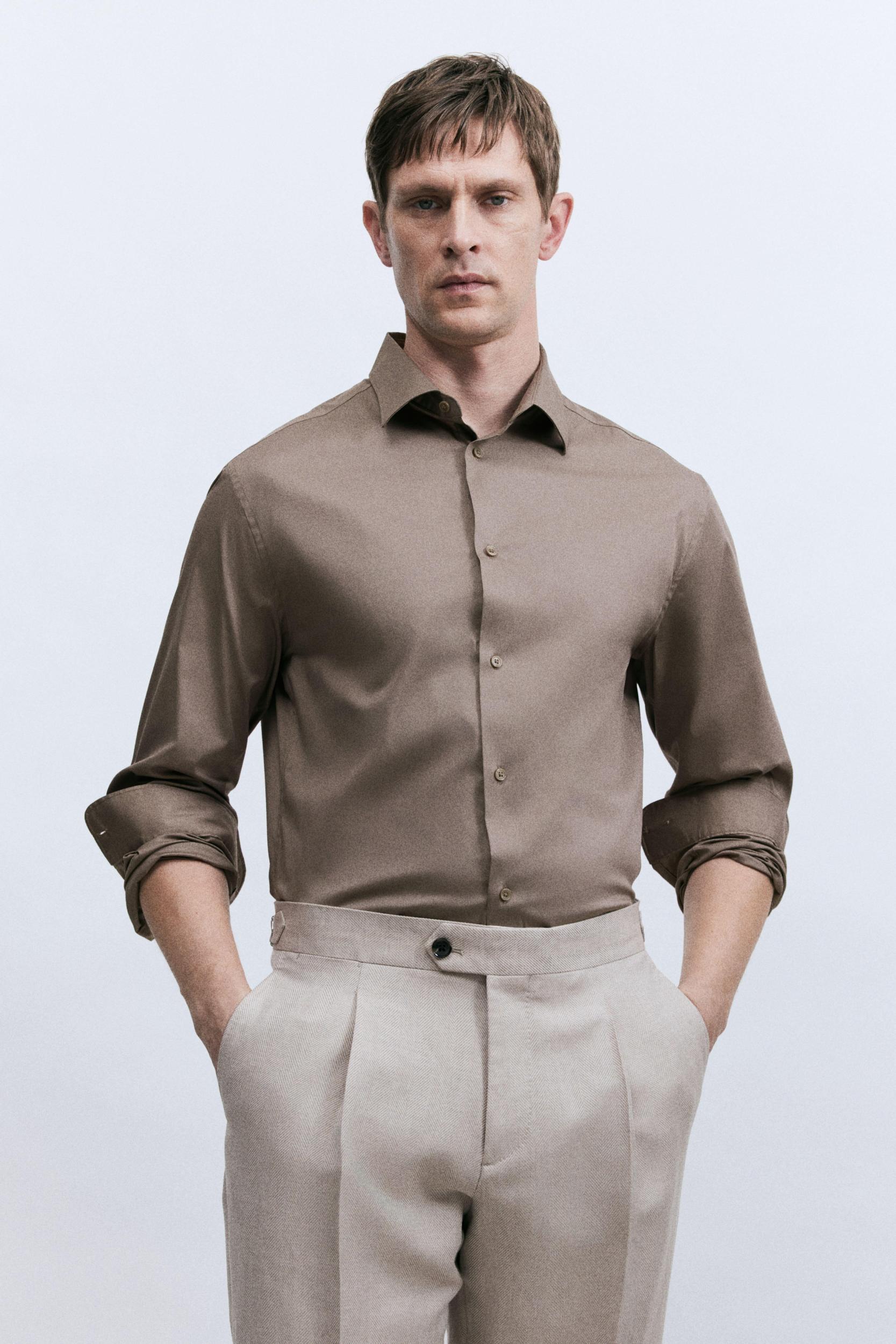 Slim-Fit Stretch Shirt Product Image