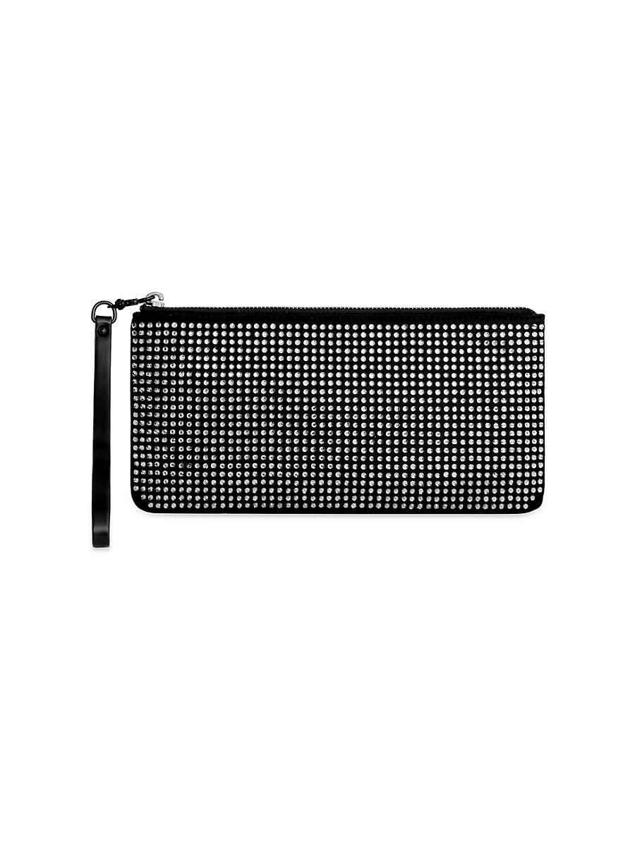 Womens Crystal-Embellished Evening Wristlet Product Image