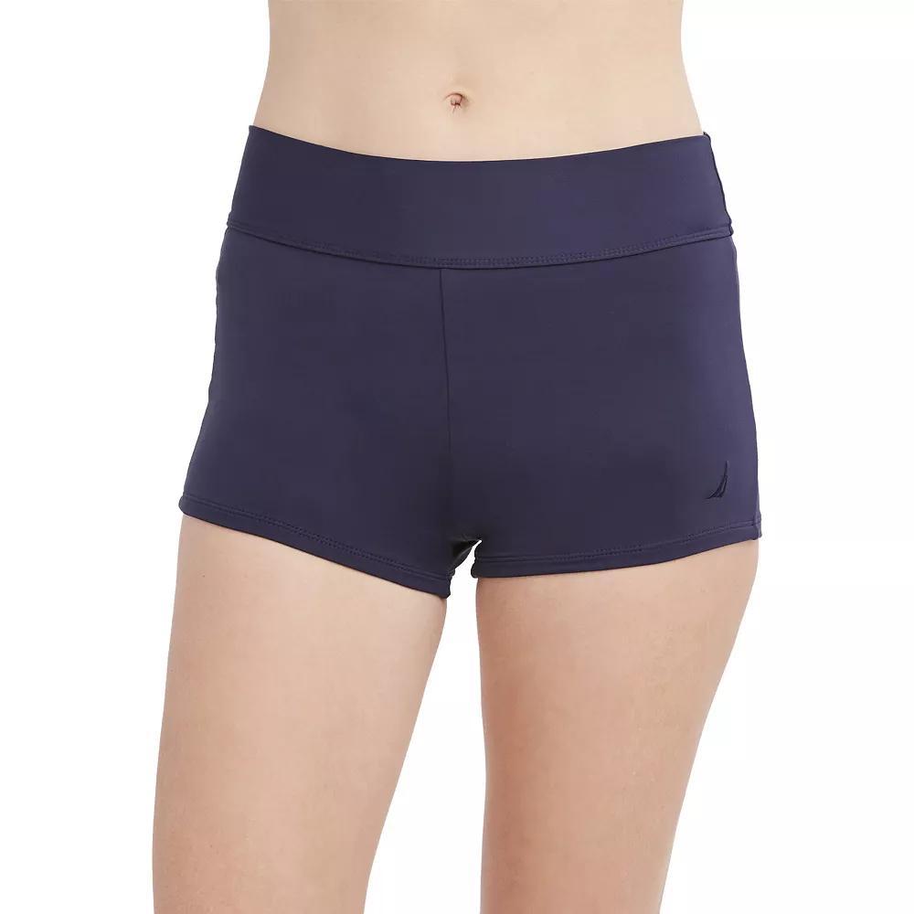 Women's Nautica Knit Boyshort Swim Bottoms, Size: Small, Deep Product Image