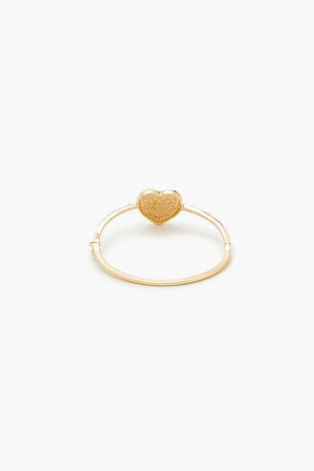 Rhinestone Heart Bangle Bracelet | Forever 21 Product Image