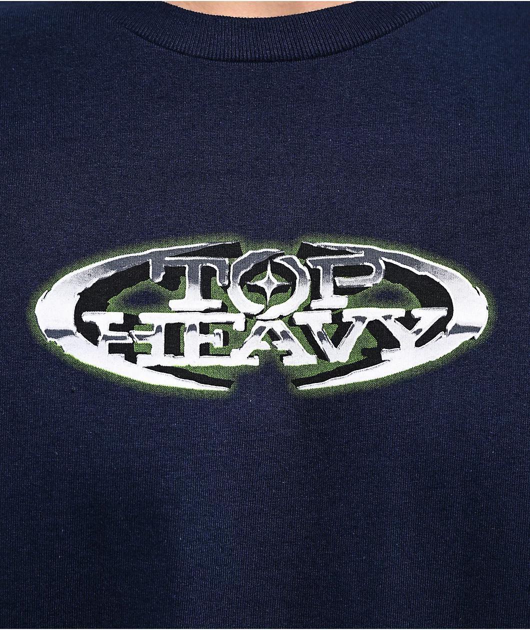 Top Heavy H Files Navy T-Shirt Product Image