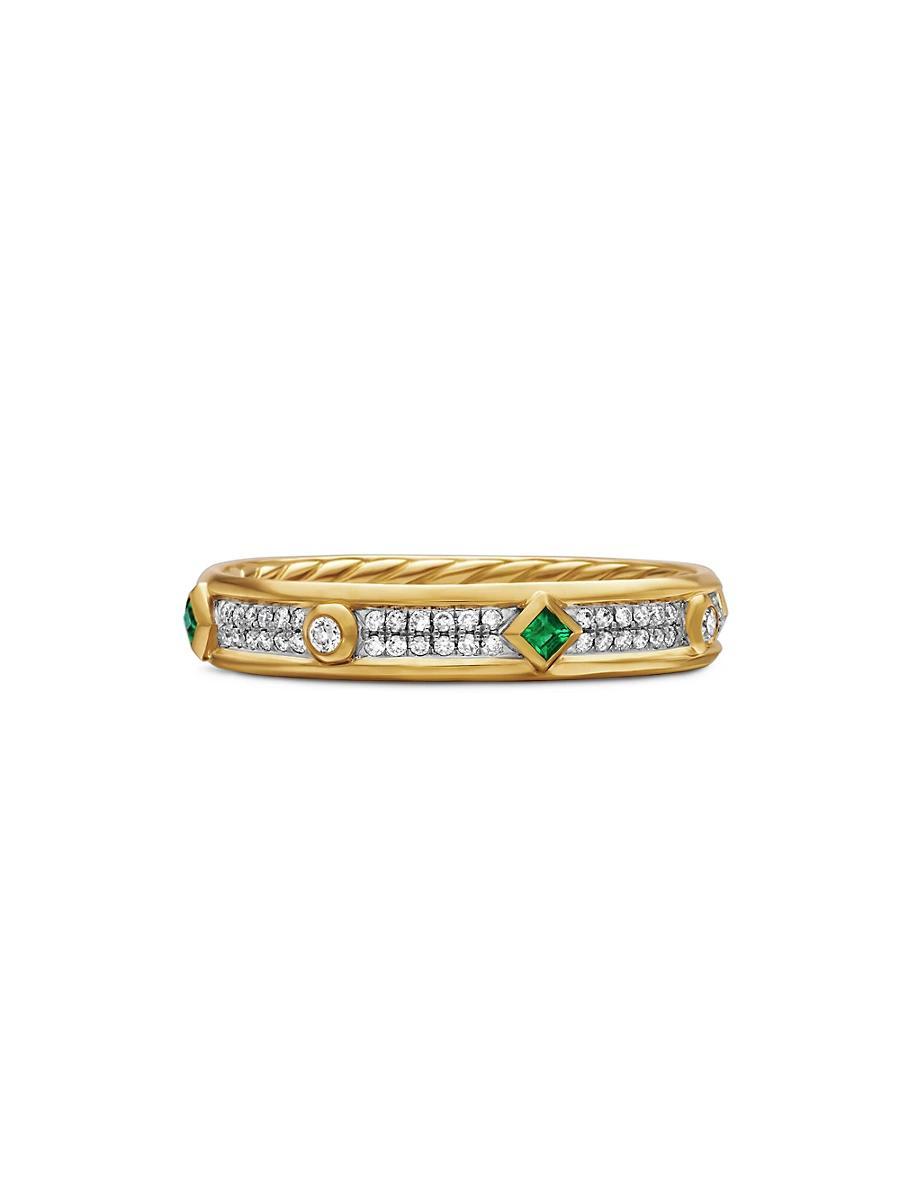 Womens Modern Renaissance Band Ring in 18K Yellow Gold Product Image