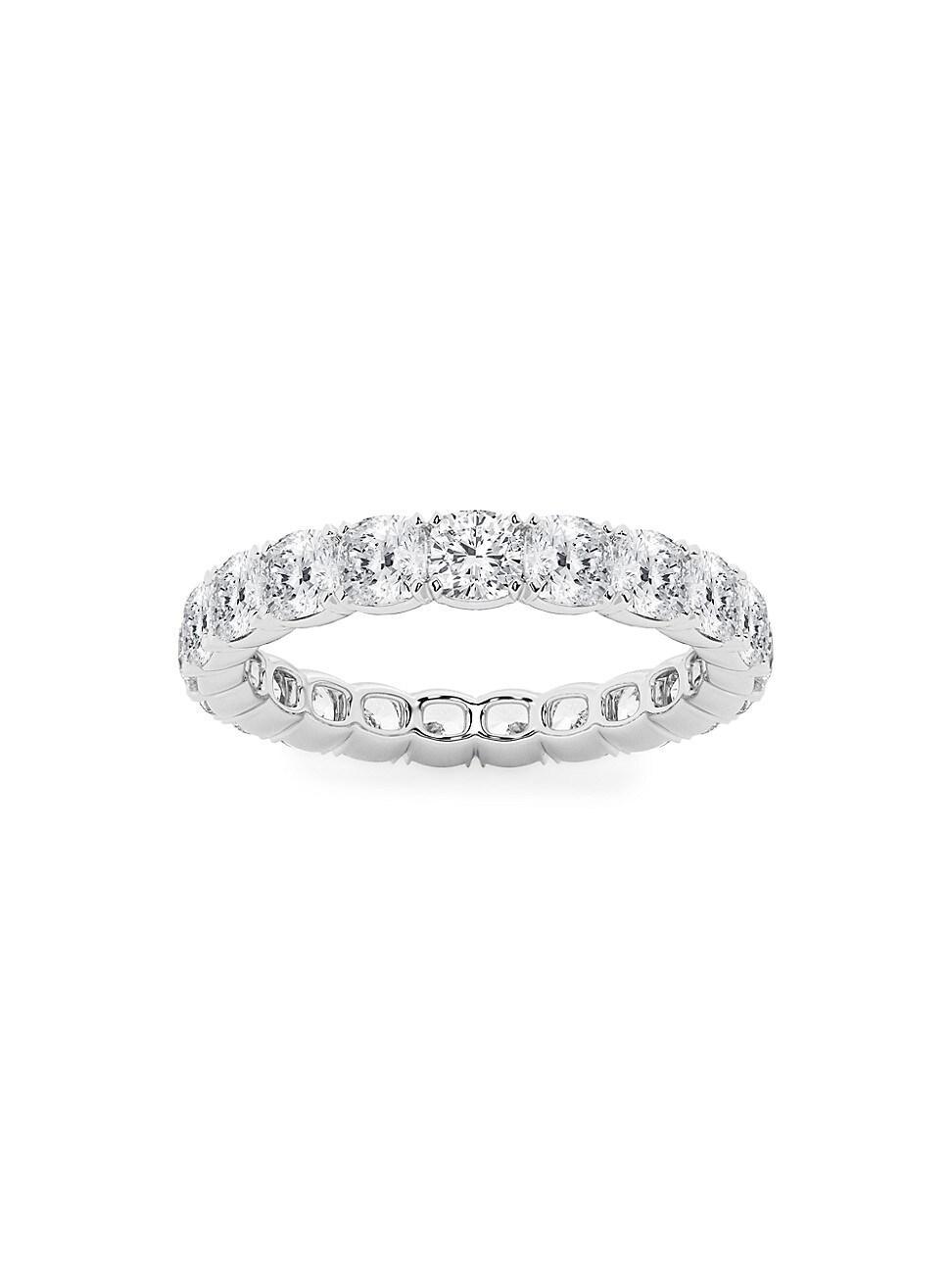 Womens 14K White Gold & Cushion-Cut Lab-Grown Diamond Eternity Band/3.00-5.00 TCW Product Image