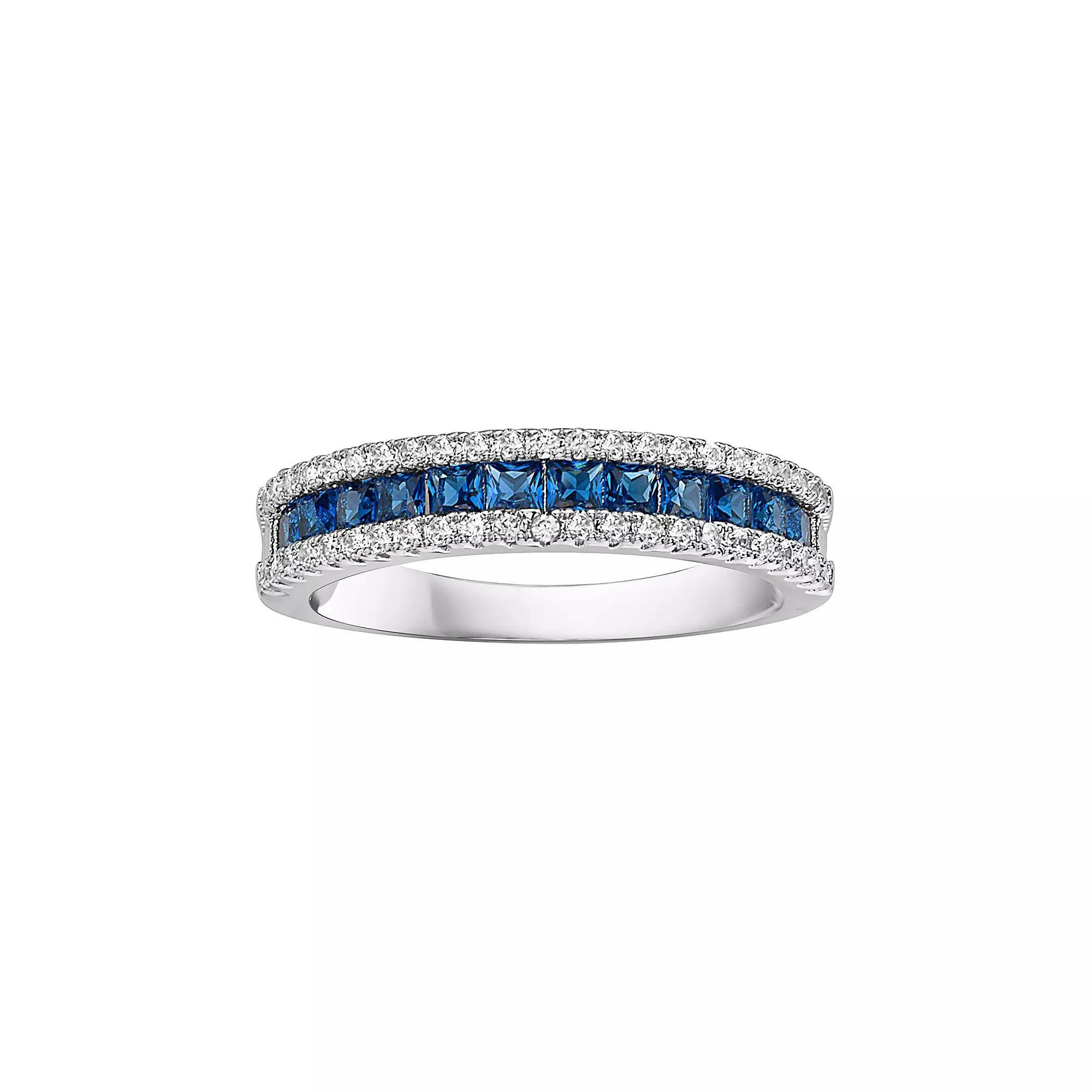 Sterling Silver Cubic Zirconia Band Ring, Womens Product Image