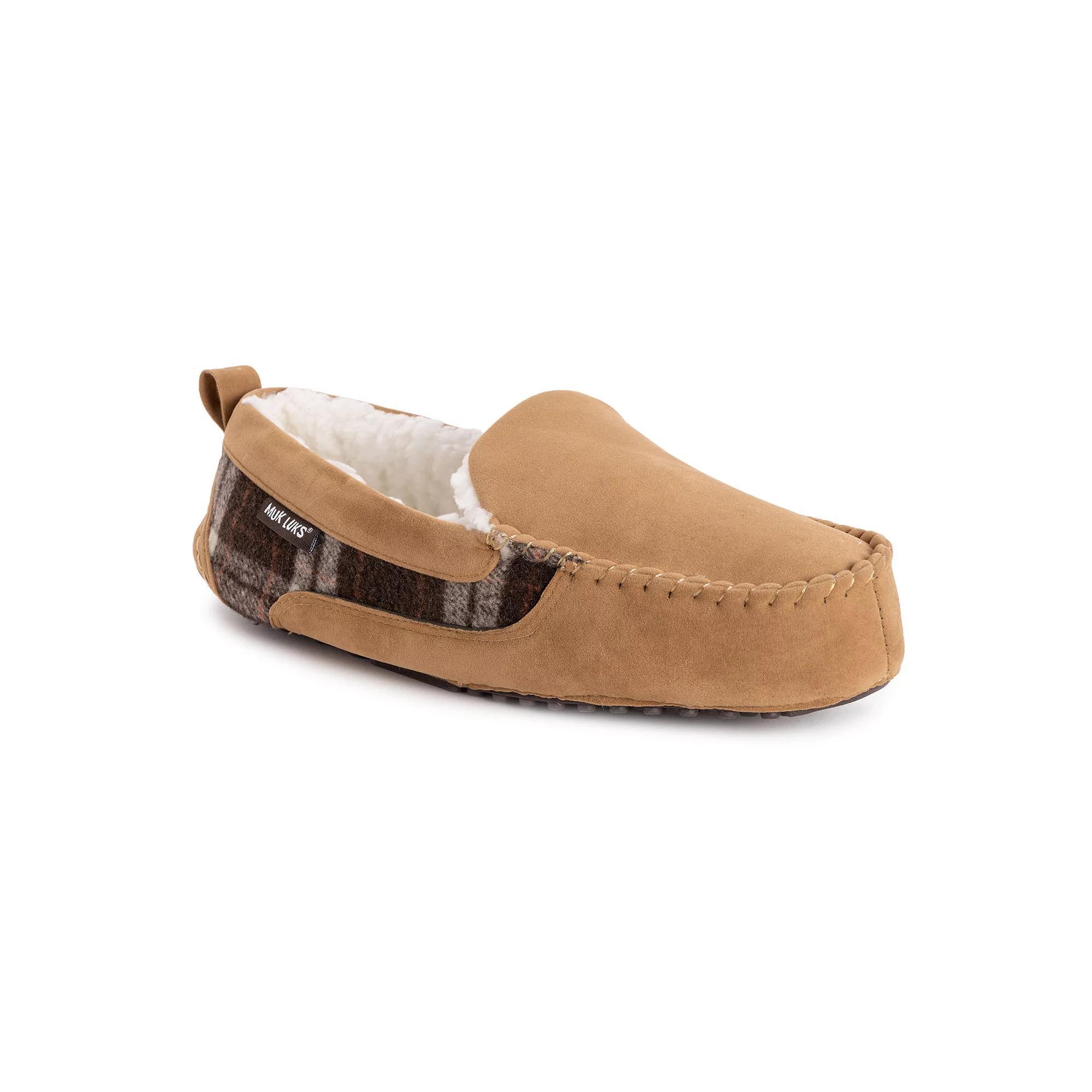 MUK LUKS® Emmett Men's Moccasin Slippers, Size: 13, Gray Product Image