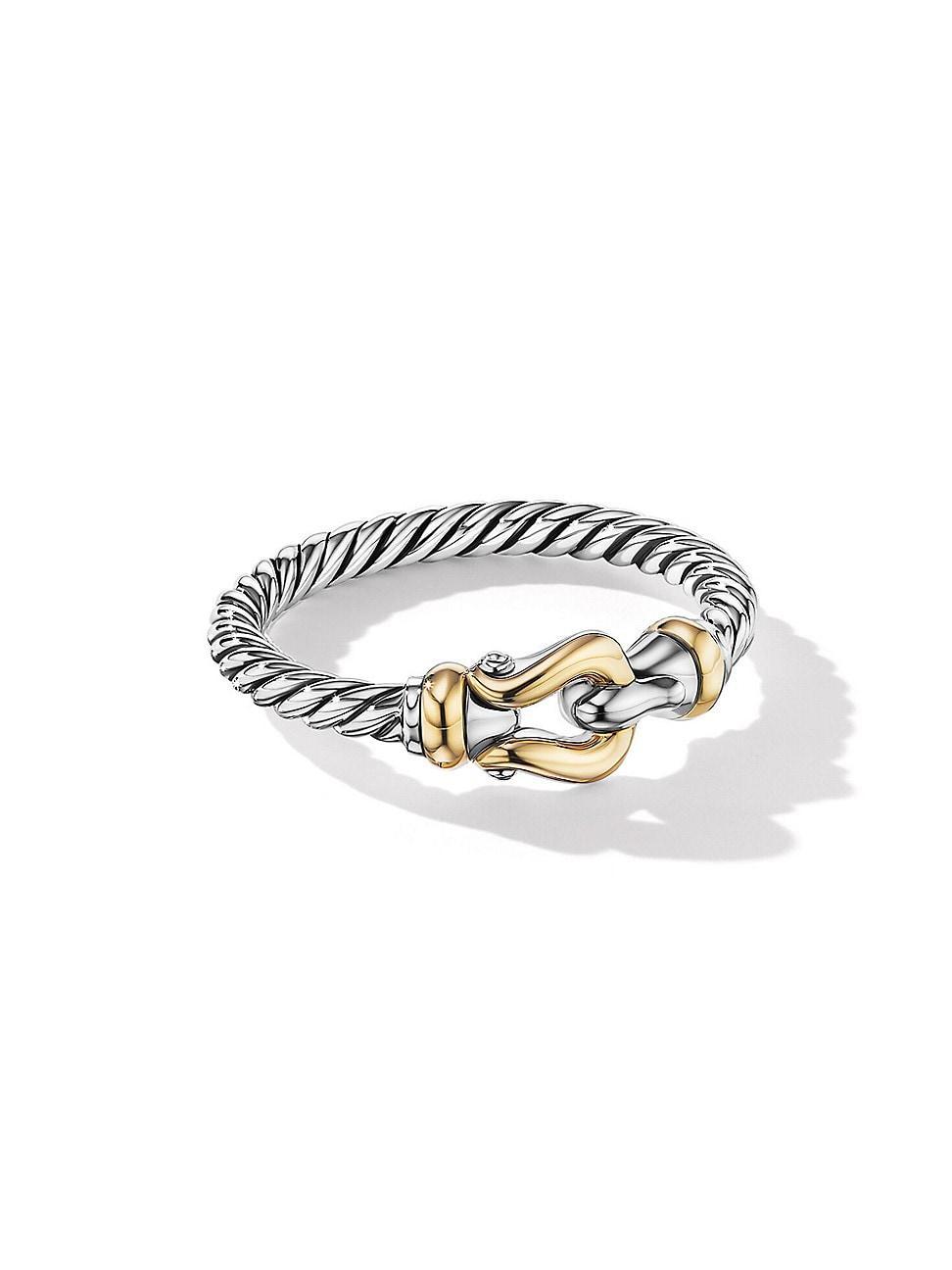 David Yurman Petite Buckle Ring with 18K Yellow Gold Product Image