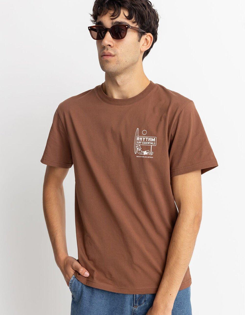 RHYTHM Lull Mens Tee - BROWN Product Image