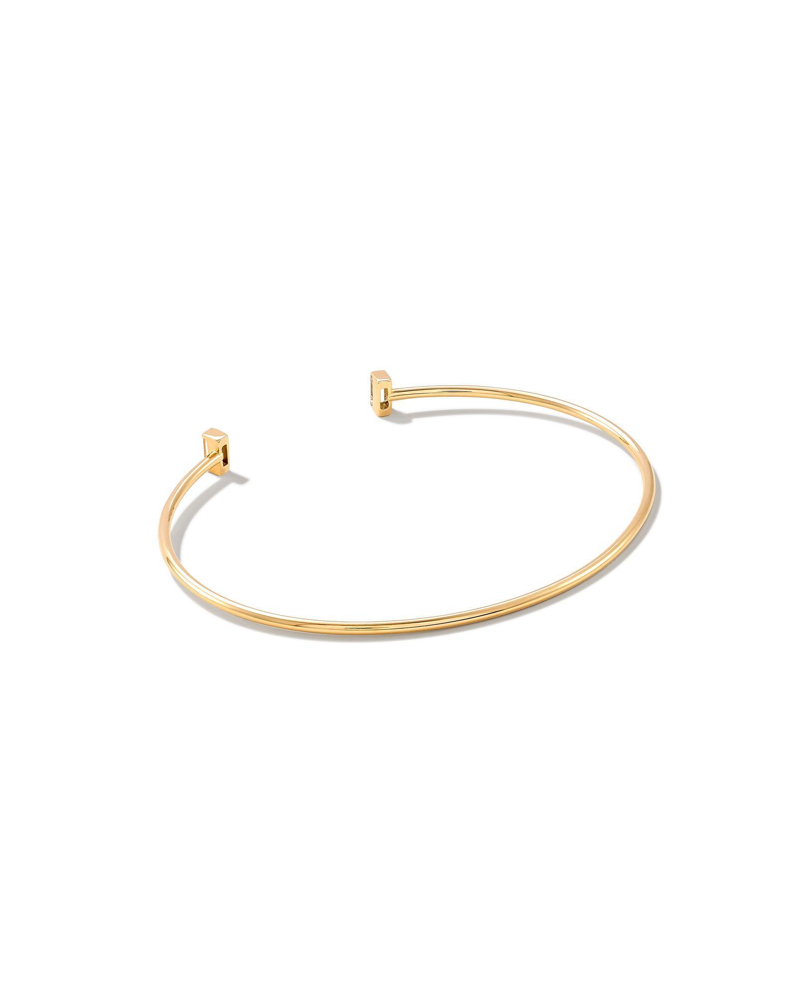 Isabella 14k Yellow Cuff Bracelet in White Diamond Product Image