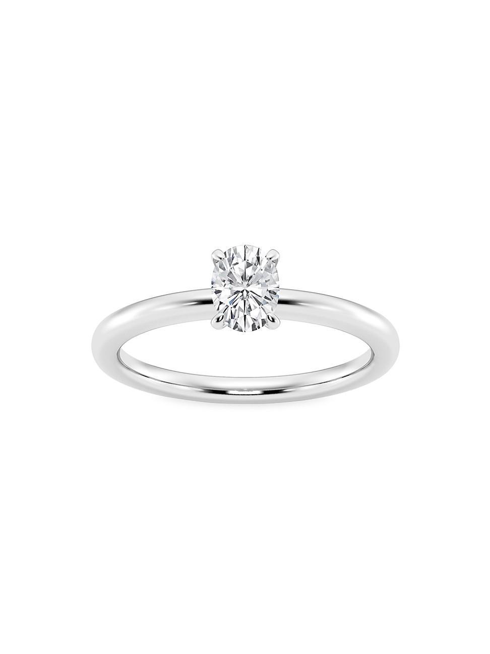 Womens Platinum & Oval Lab-Grown Diamond Solitaire Ring/0.50-5.00 TCW Product Image