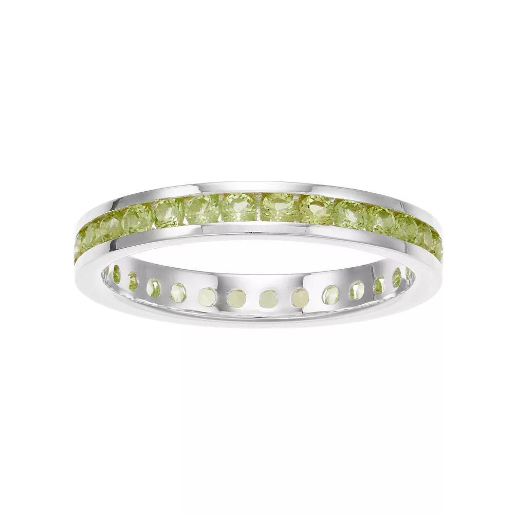 Traditions Jewelry Company Sterling Silver Channel-Set Blue Topaz Birthstone Ring, Womens Product Image