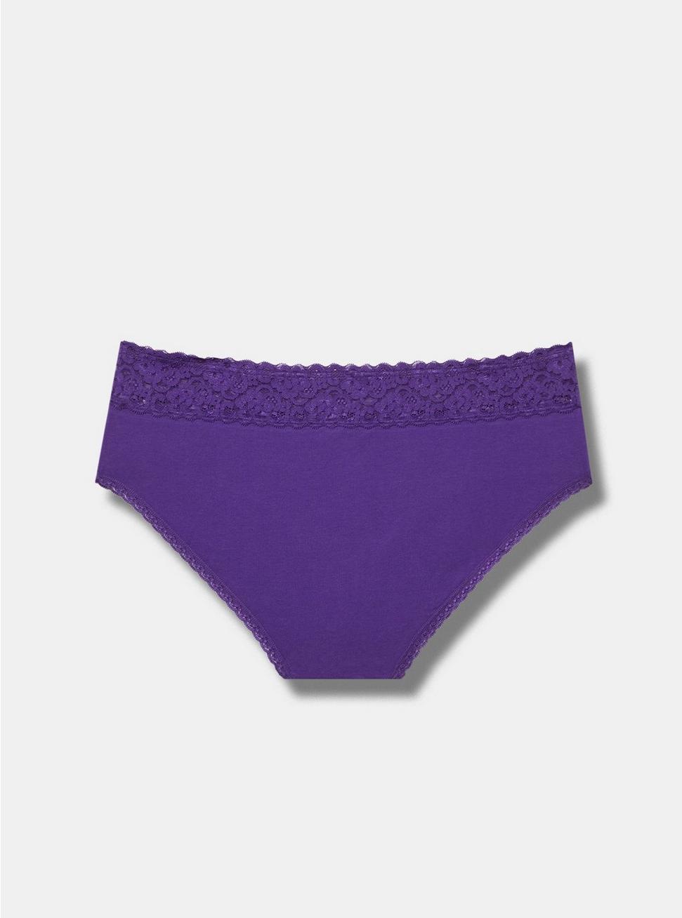Mid-Rise Hipster Lace Trim Panty Product Image