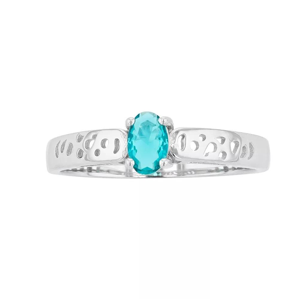 Traditions Jewelry Company Sterling Silver Crystal Birthstone Filigree Ring, Womens December Product Image