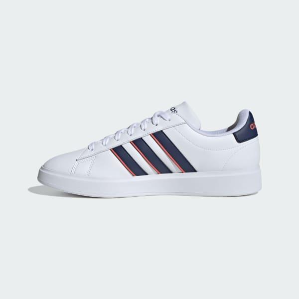 adidas Grand Court Shoes Cloud White 8 Mens Product Image