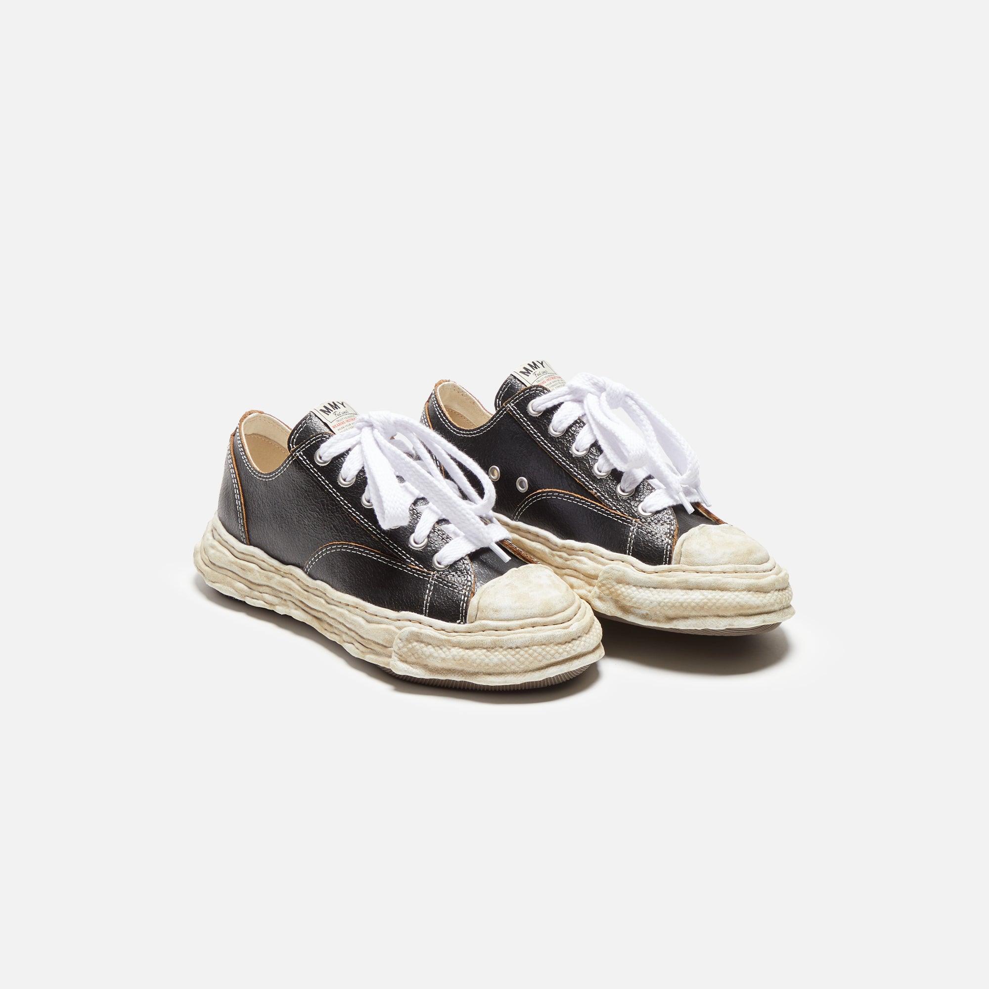 Mihara Yasuhiro Peterson Low 23 Cracking Leather - Black Male Product Image