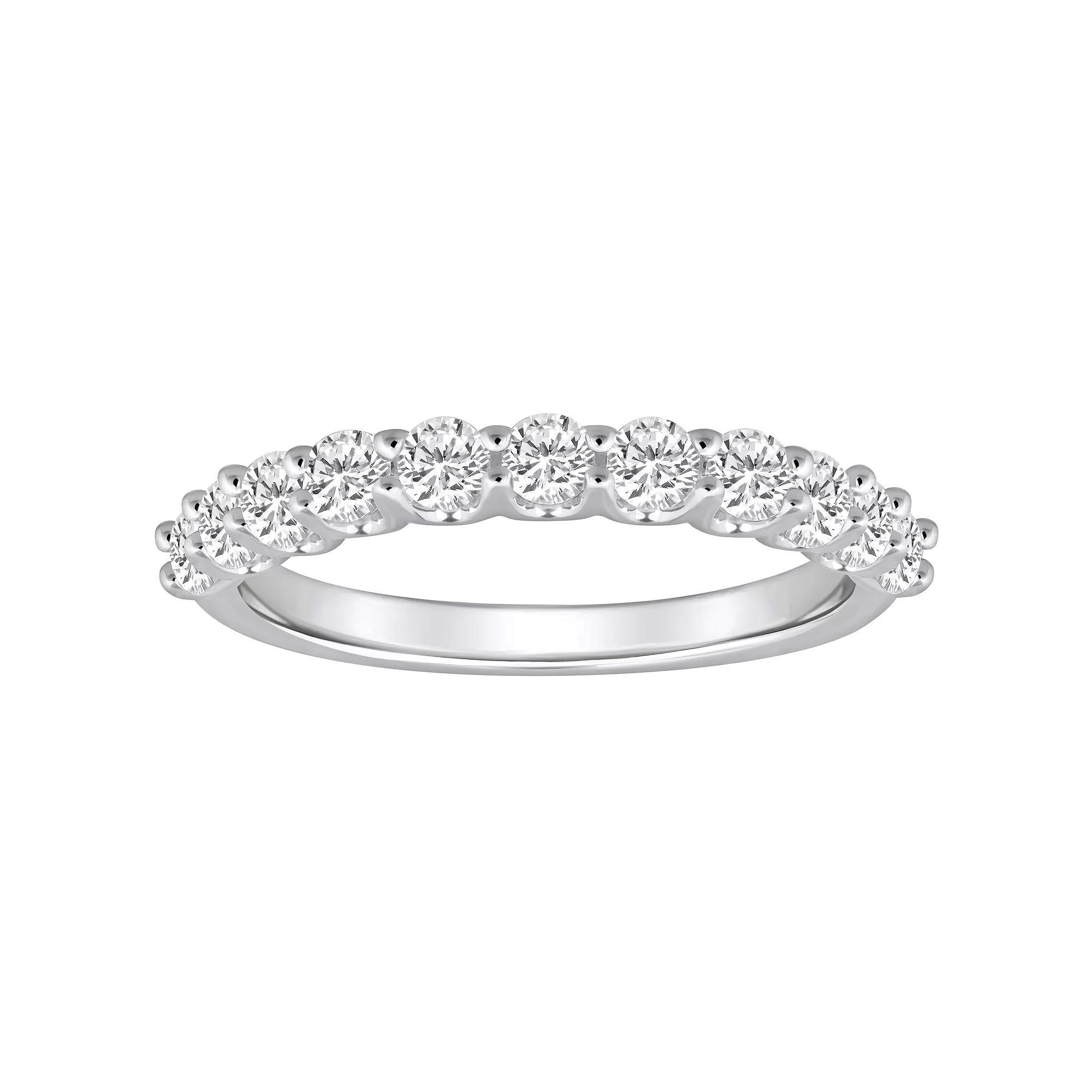 Alyson Layne 14k Gold 1 1/10 Carat T.W. Diamond 11-Stone Wedding Band, Womens Pink Product Image
