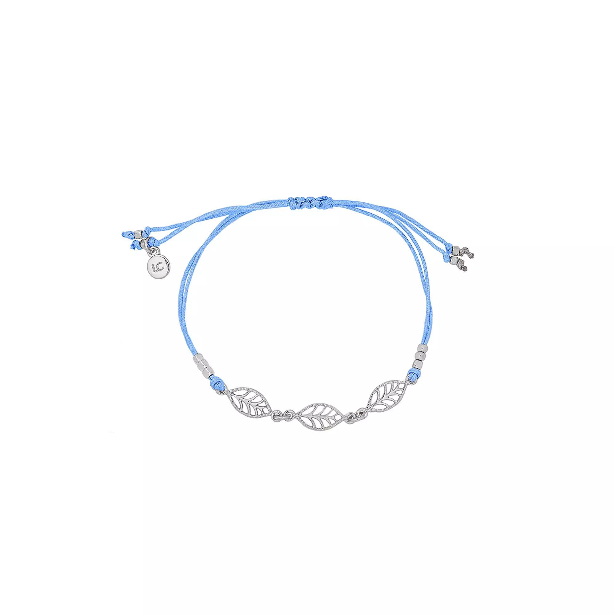 LC Lauren Conrad Silver Tone Filigree Leaves Corded Bracelet, Women's, Blue Product Image