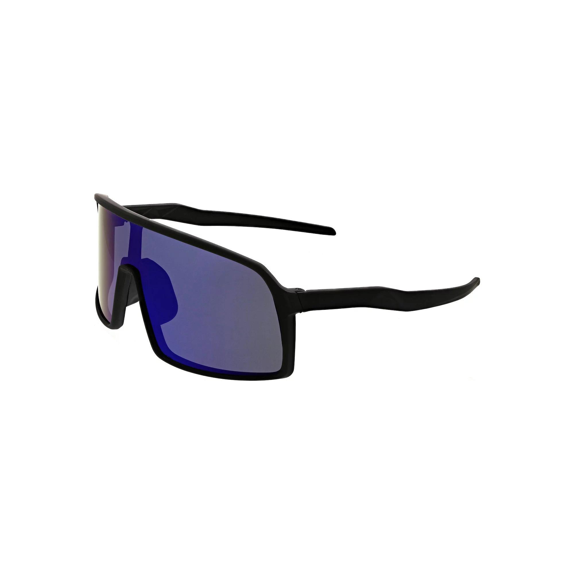 Men's Tek Gear® 70mm Large Plastic Shield Polarized Wrap Sunglasses, Black Product Image