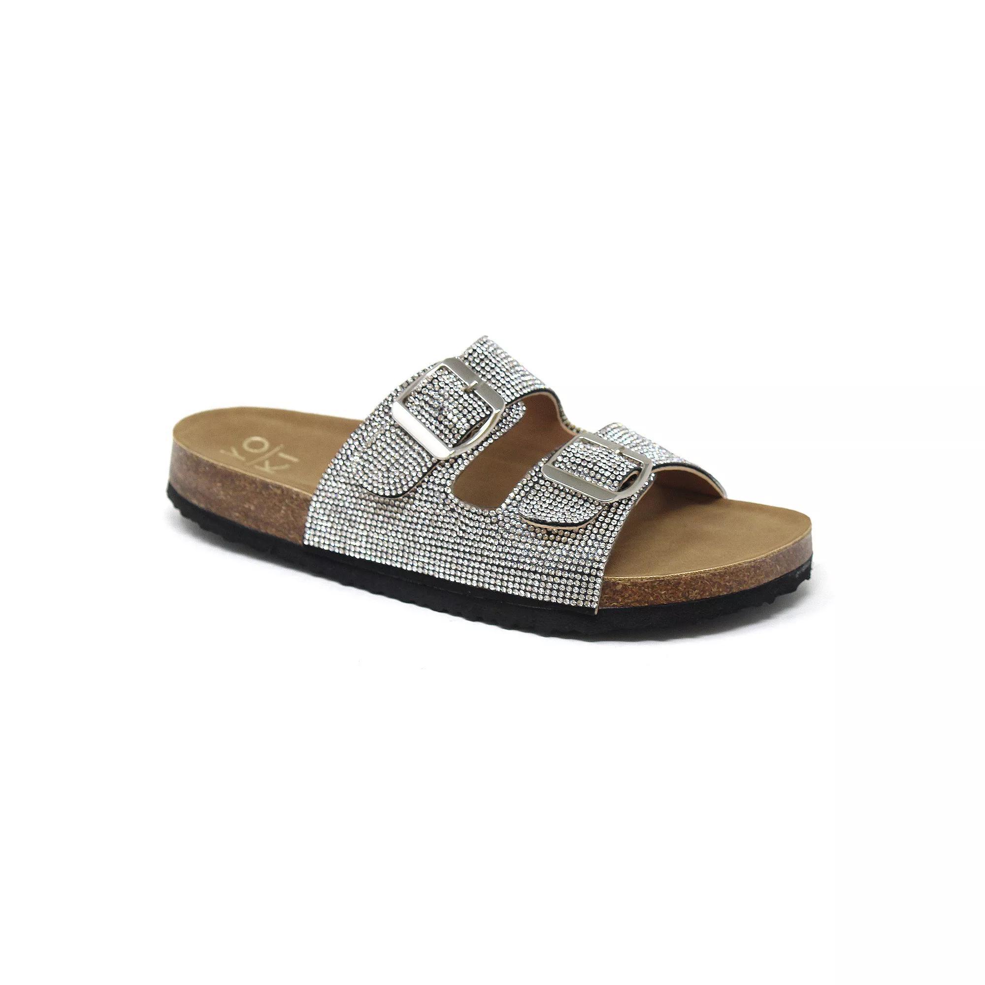 Yoki Gian 107 Women's Slide Sandals, Size: 8.5, Black Product Image
