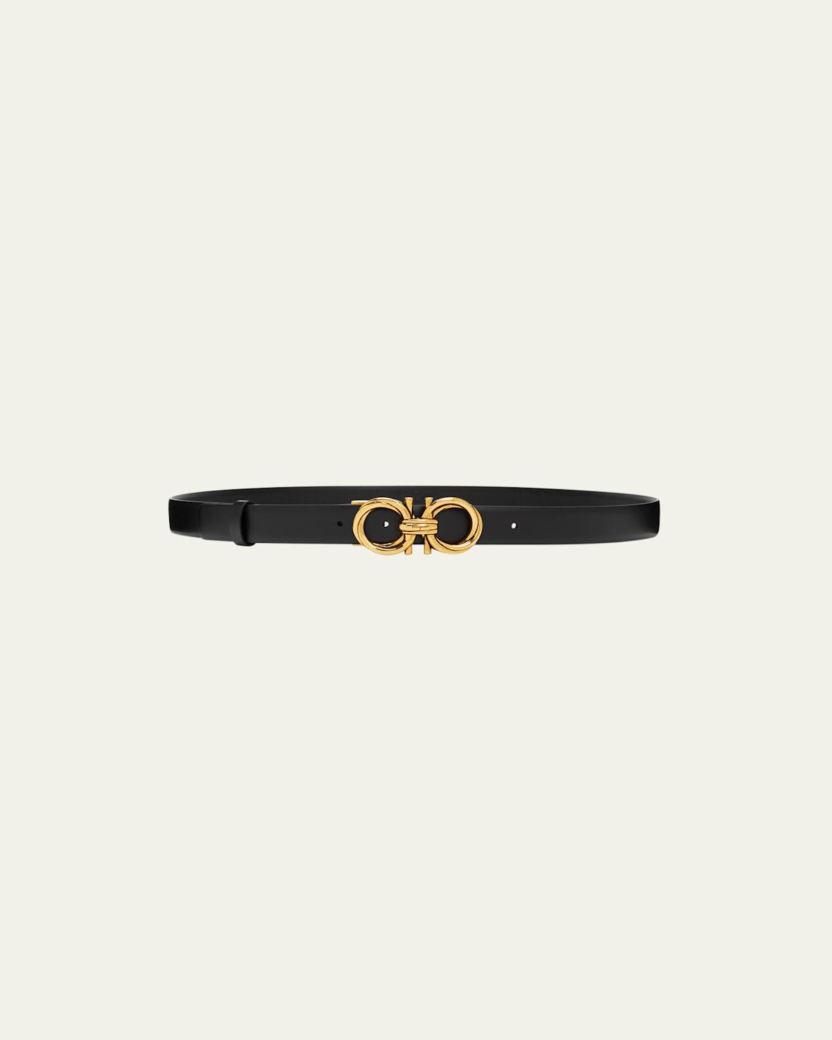 Womens Gancini Adjustable Cut-to-Size Reversible Hammered Leather Belt Product Image