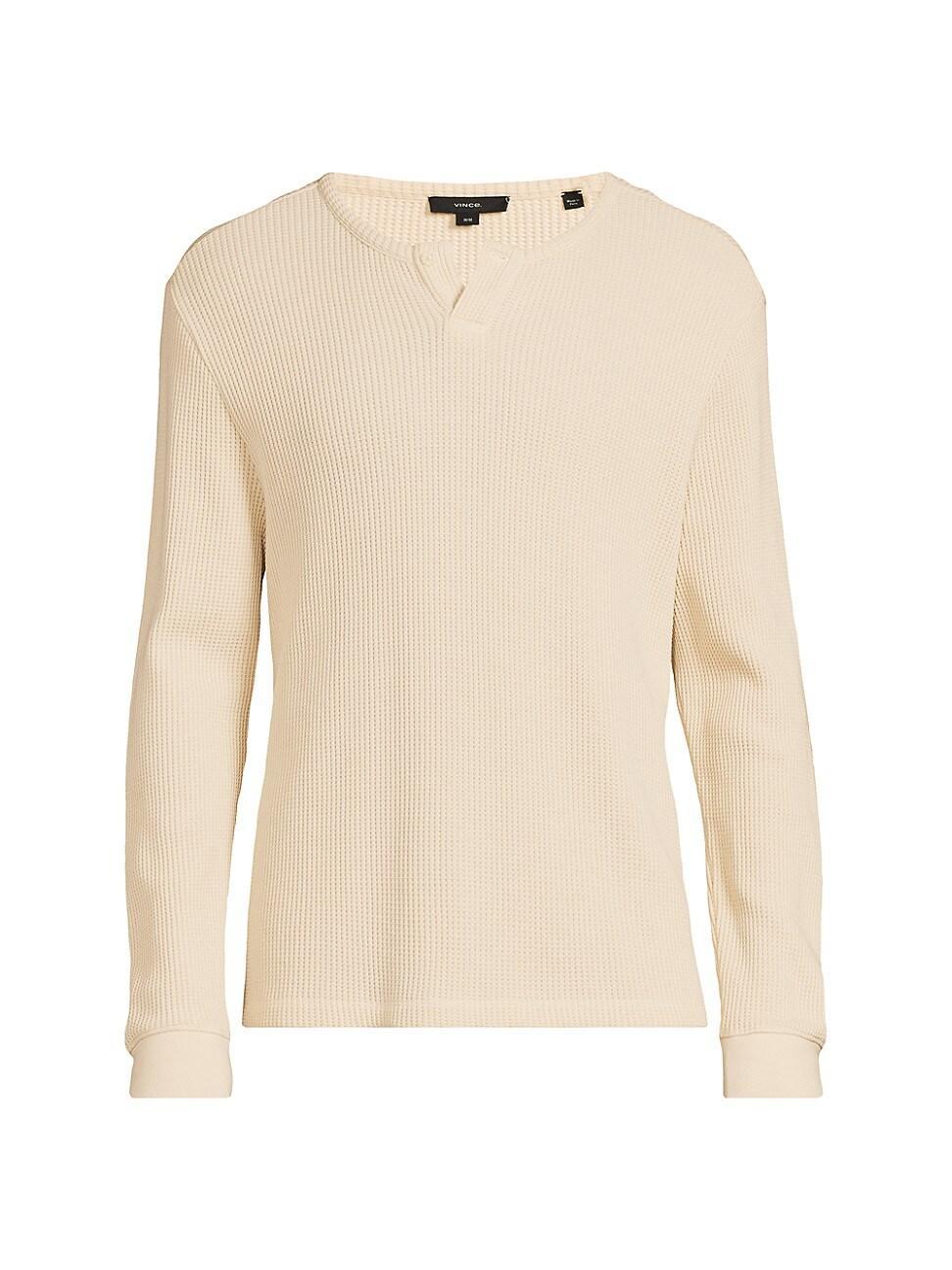 Mens Chunky Waffle Henley Shirt Product Image