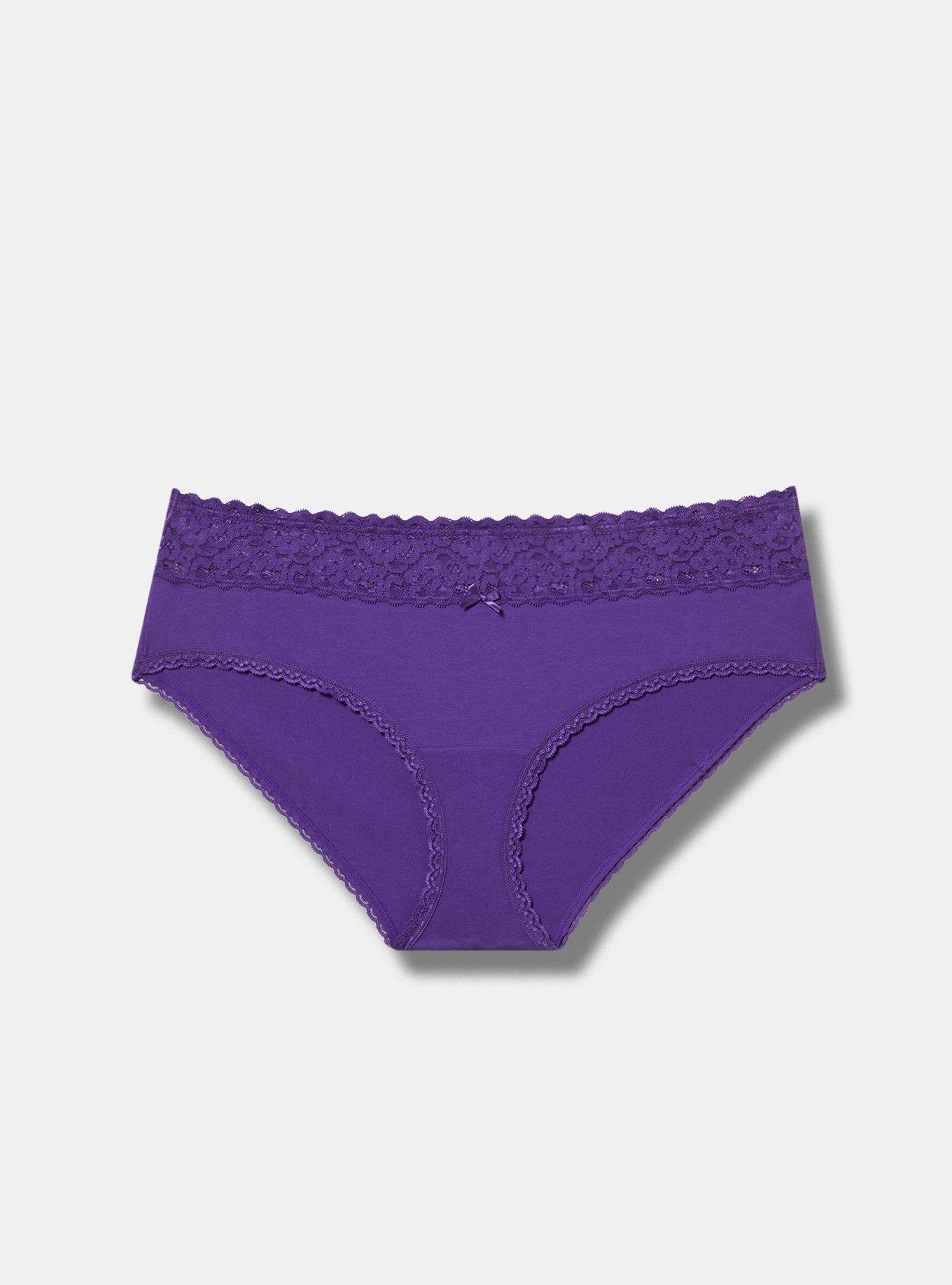 Mid-Rise Hipster Lace Trim Panty Product Image