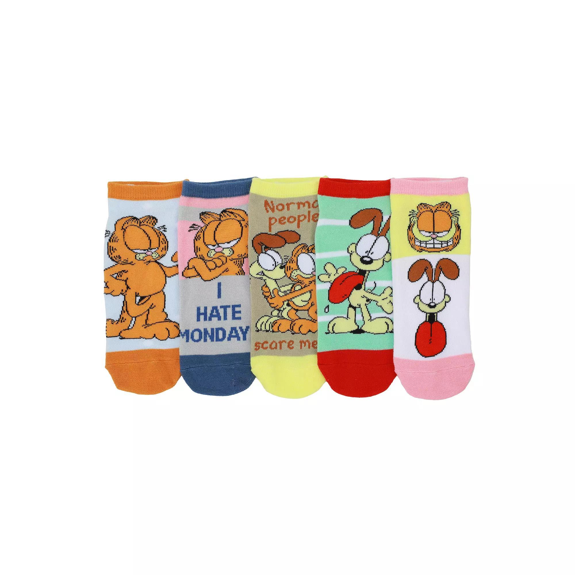 Women's Garfield & Odie Ankle Socks 5-Pack, Size: 5-10, Multi Product Image