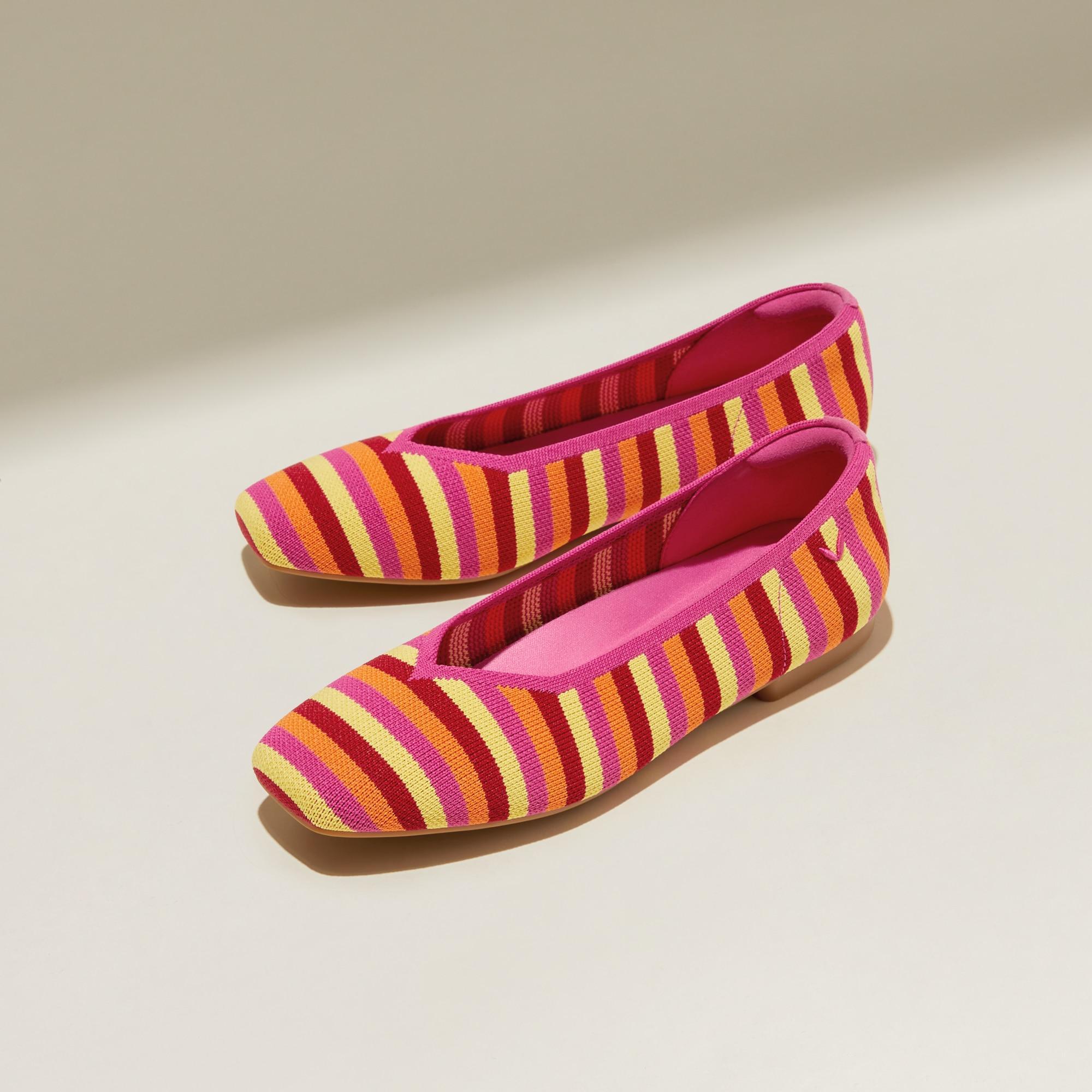 Square-Toe V-Cut Flats (Margot 2.0) Product Image