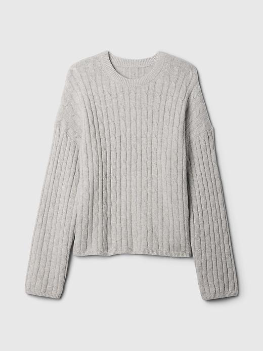 CashSoft Cable-Knit Sweater Product Image