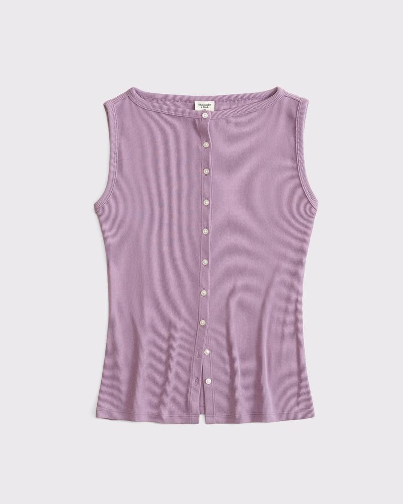 Slash Button-Through Top Product Image