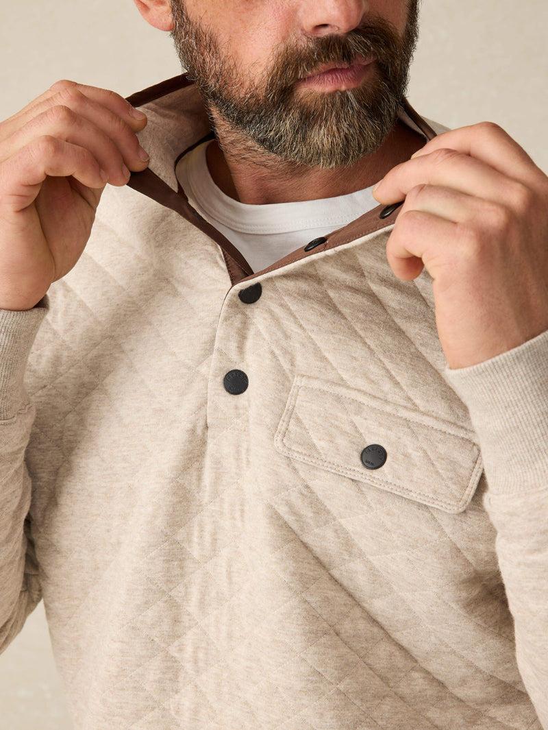 Epic Quilted Fleece Pullover - Oatmeal Melange Product Image