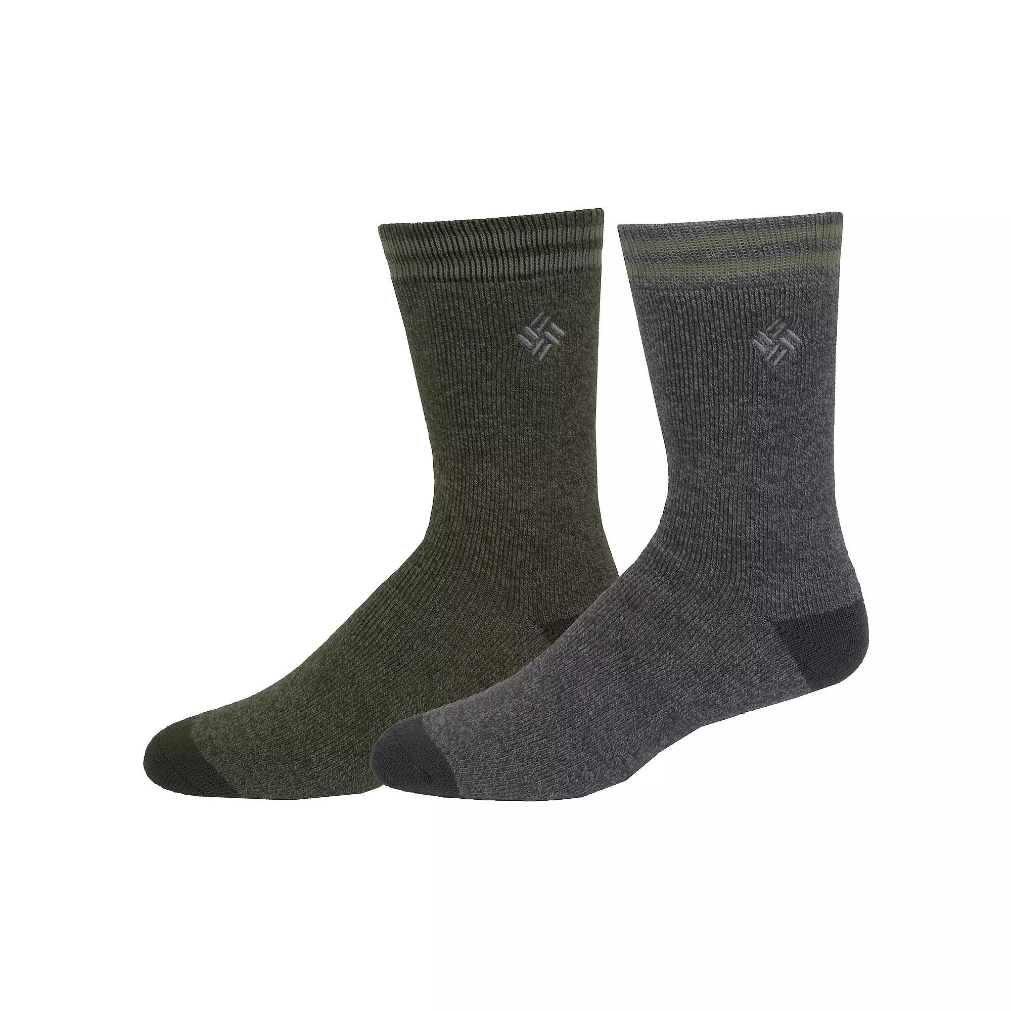 Men's Columbia Thermal Crew Socks, Size: 10-13, Green Product Image